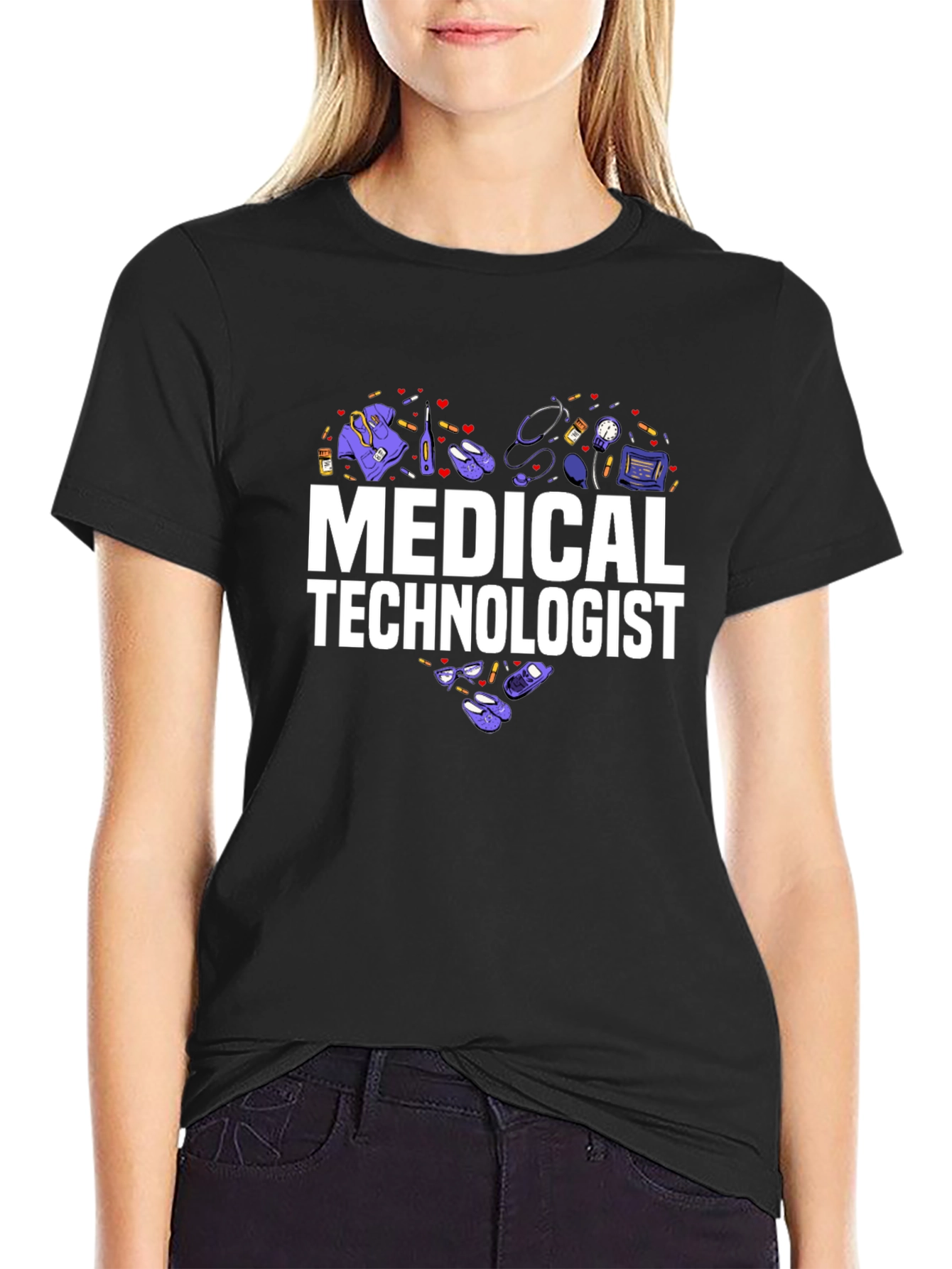 Medical Technologist Heart Graphic T-Shirt