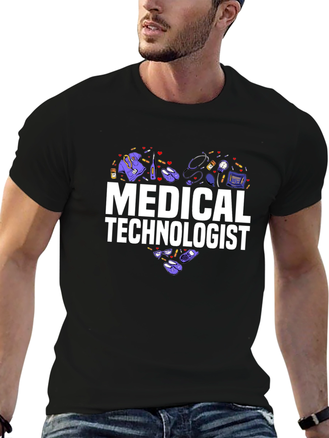 Medical Technologist Heart Graphic T-Shirt