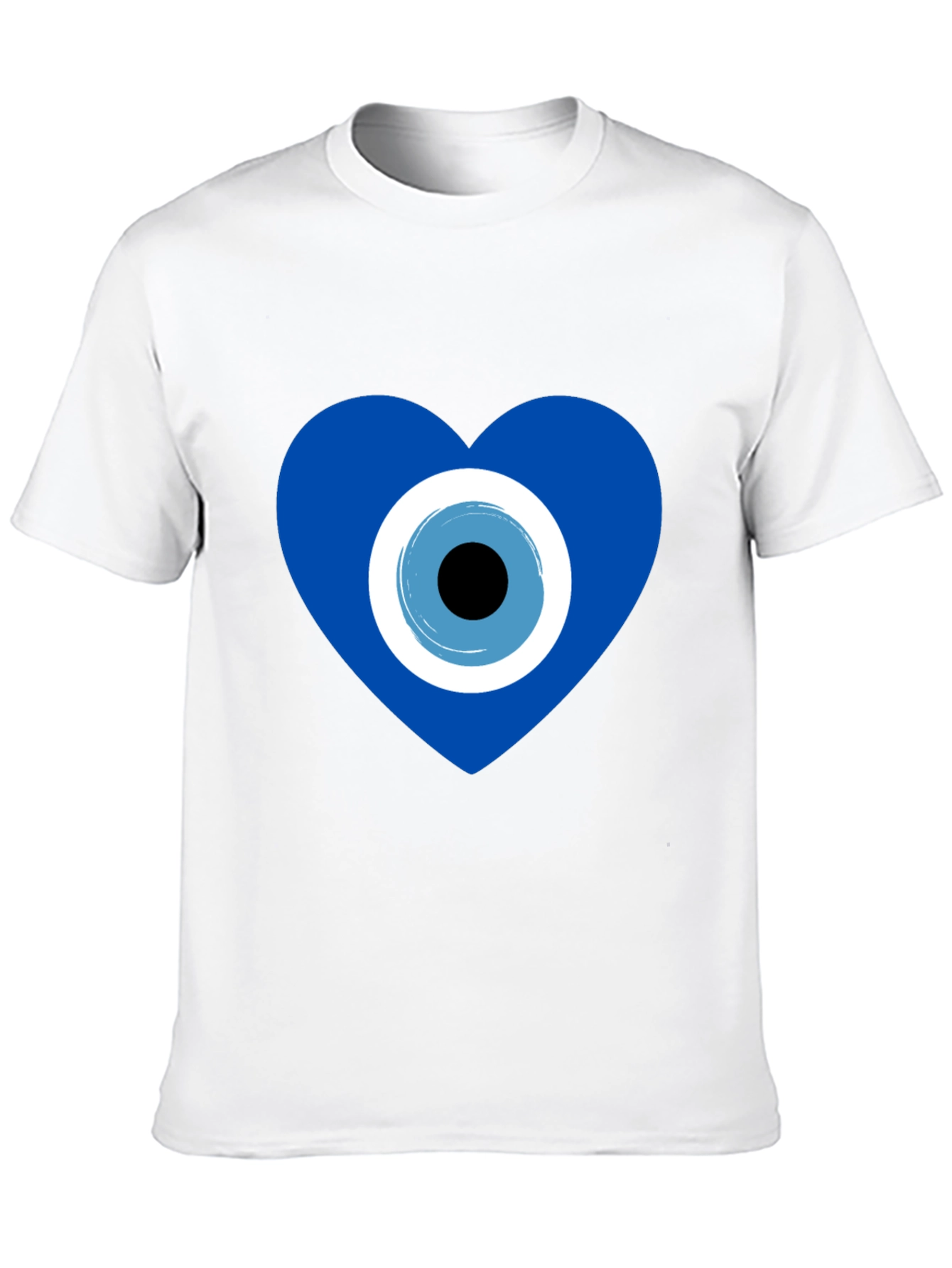 Evil Eye Heart Graphic T-Shirt - Stylish Protection