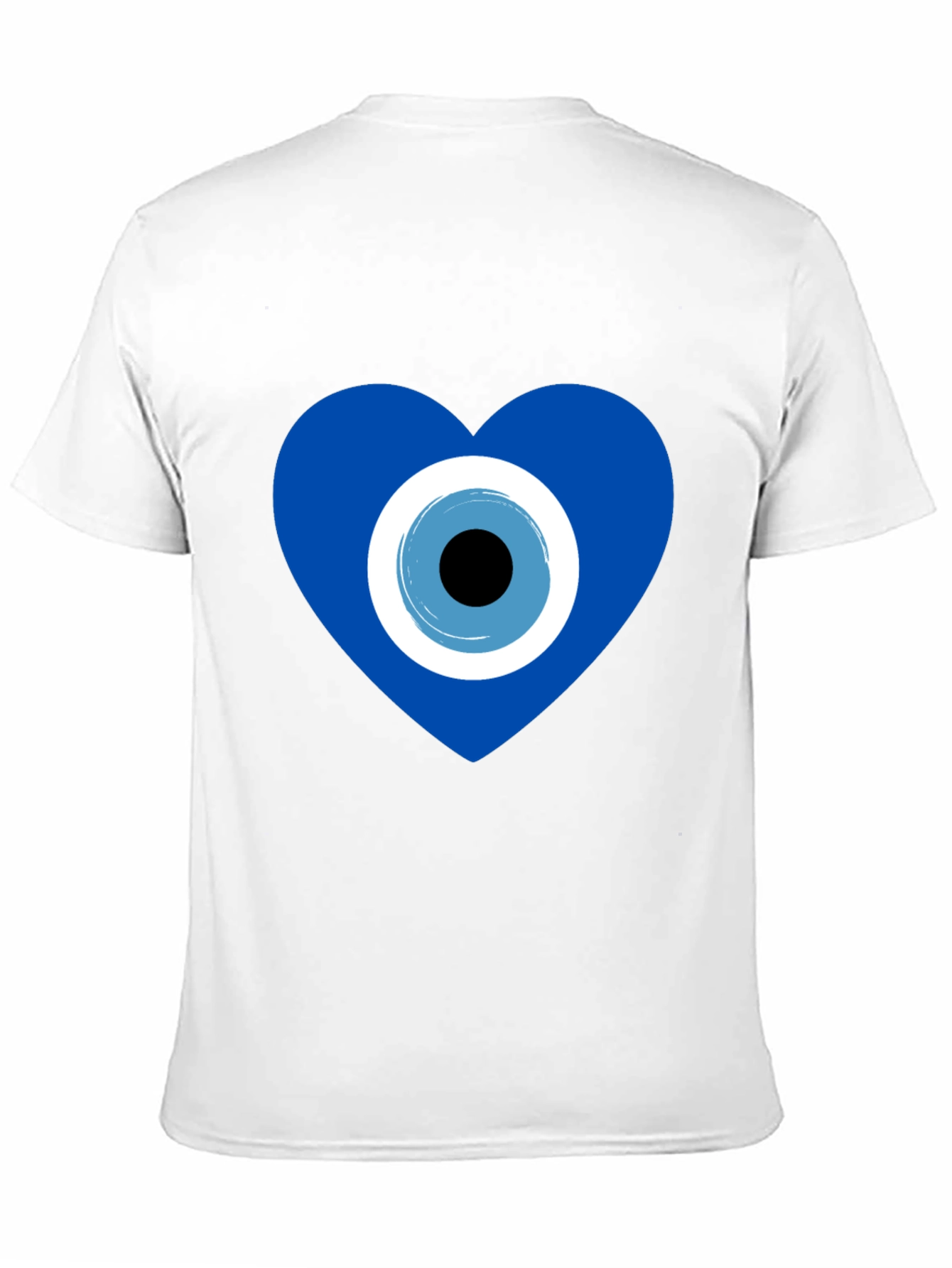 Evil Eye Heart Graphic T-Shirt - Stylish Protection