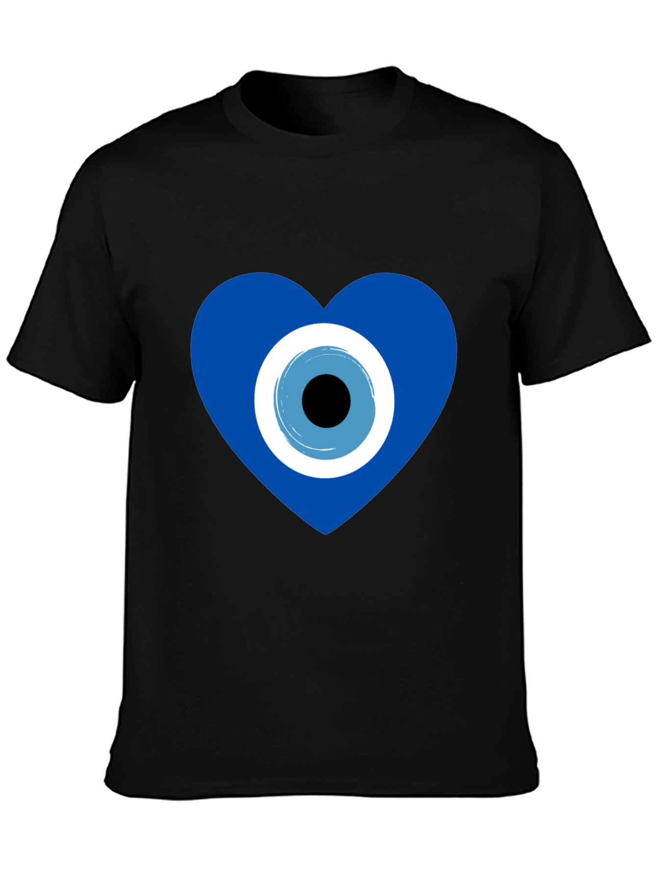 Evil Eye Heart Graphic T-Shirt - Stylish Protection