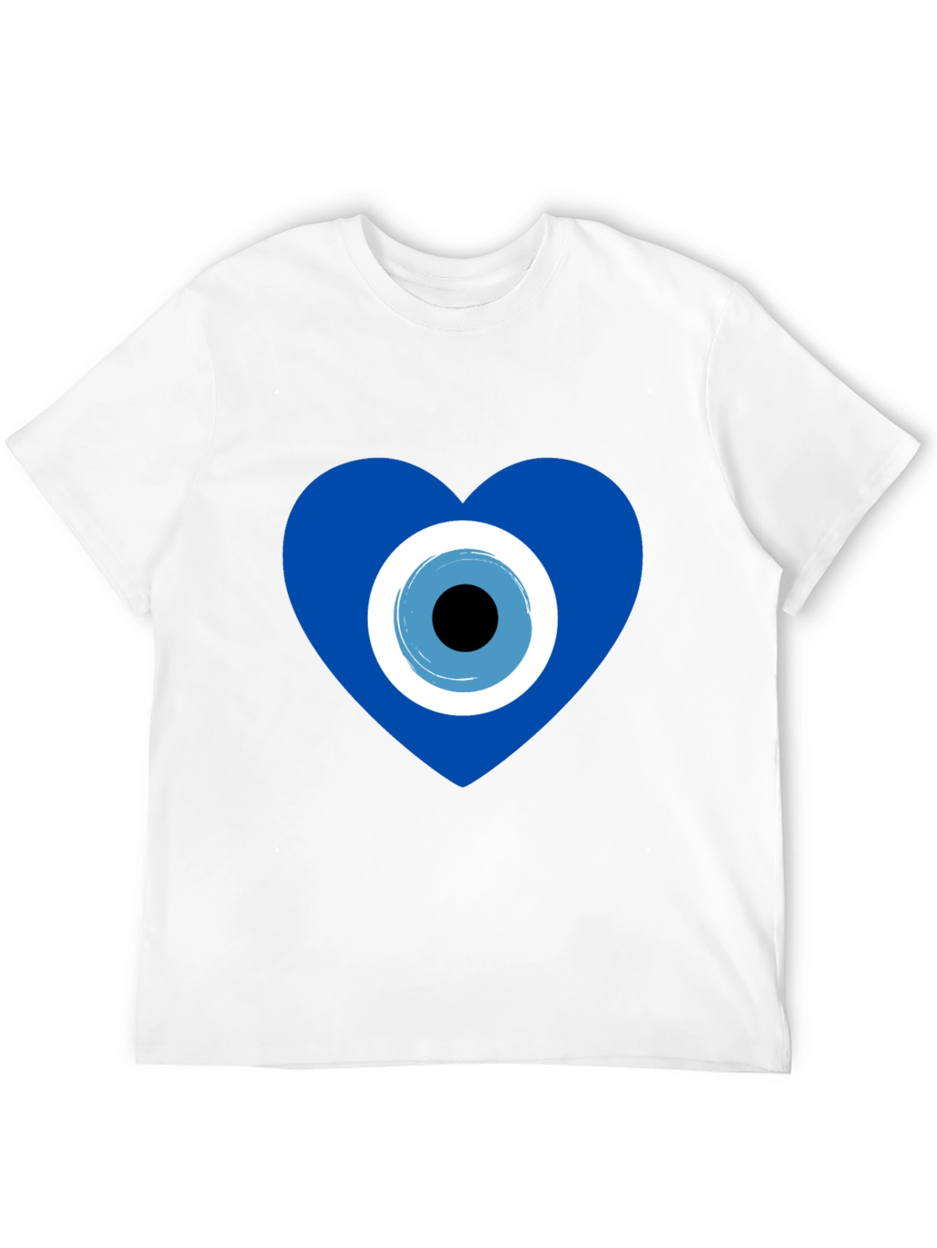 Evil Eye Heart Graphic T-Shirt - Stylish Protection