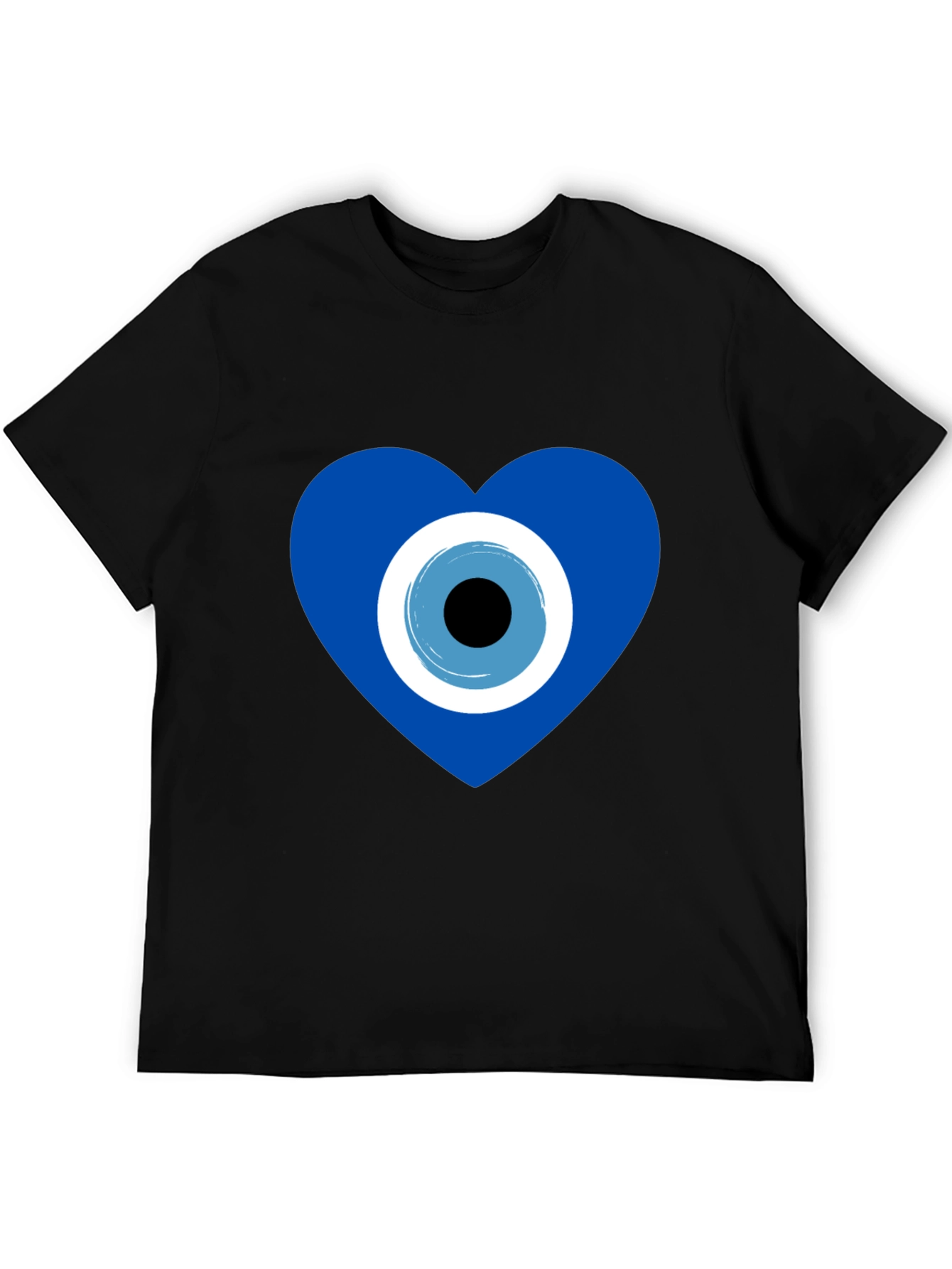 Evil Eye Heart Graphic T-Shirt - Stylish Protection