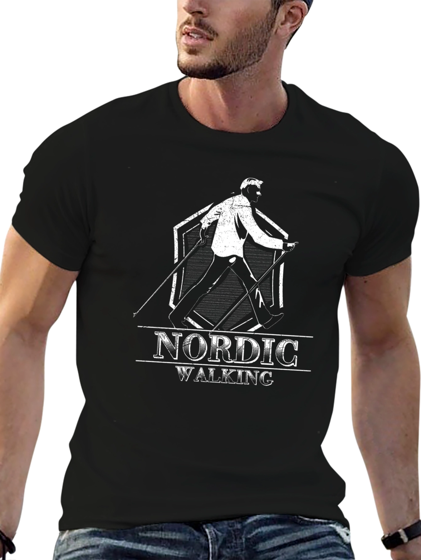 Nordic Walking Graphic T-Shirt - Casual Wear
