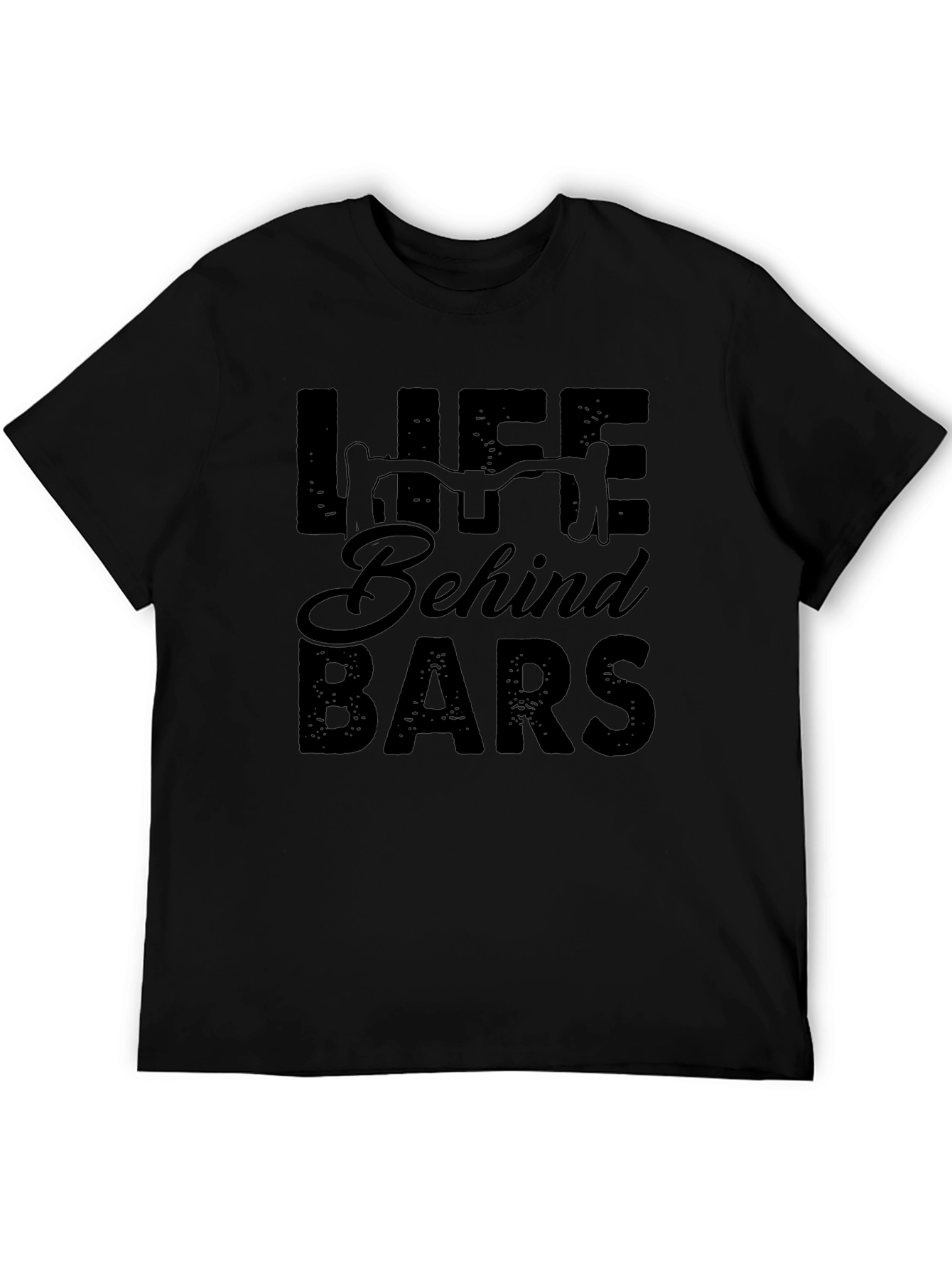 Life Behind Bars Black Graphic T-Shirt
