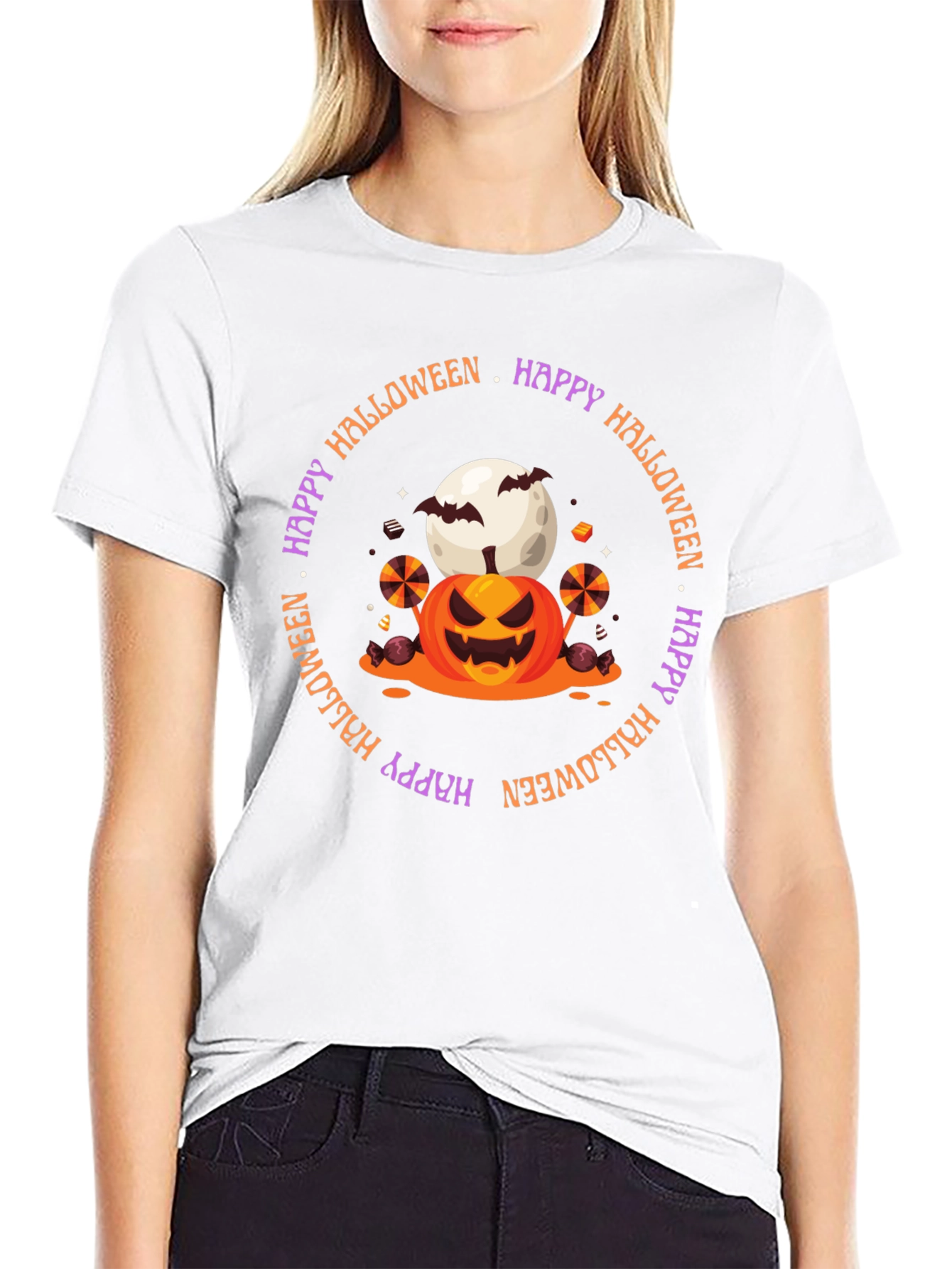 Happy Halloween Pumpkin Graphic Tee