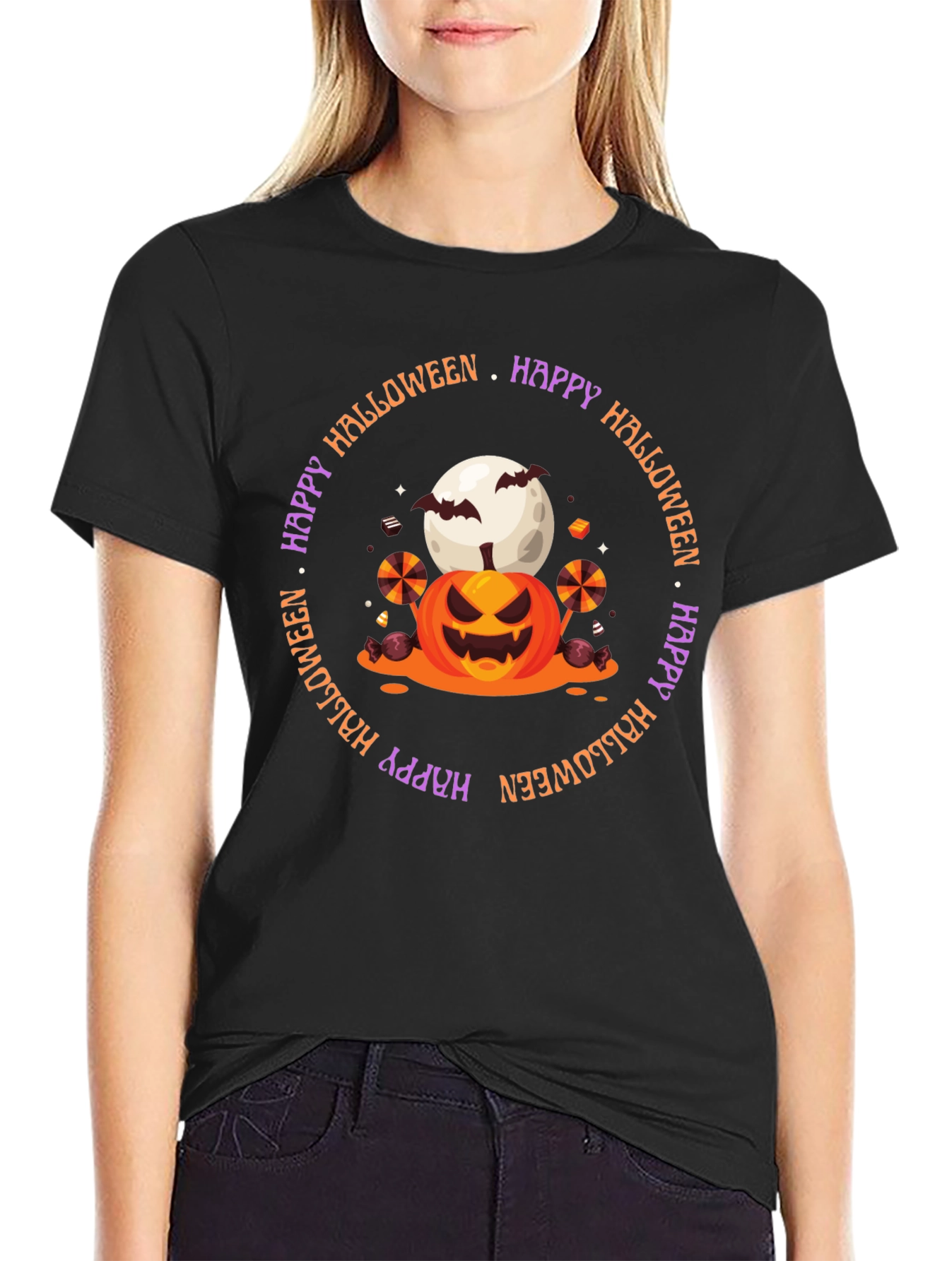 Happy Halloween Pumpkin Graphic Tee