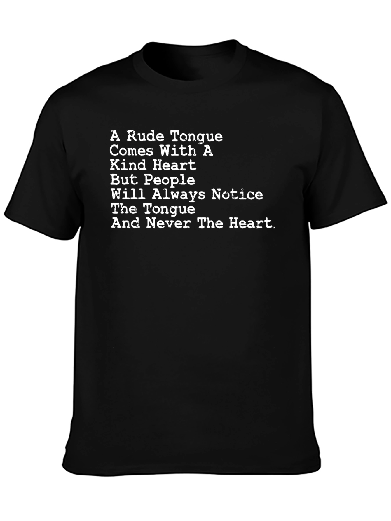 Kind Heart Tongue T-Shirt - Cotton Blend Tee