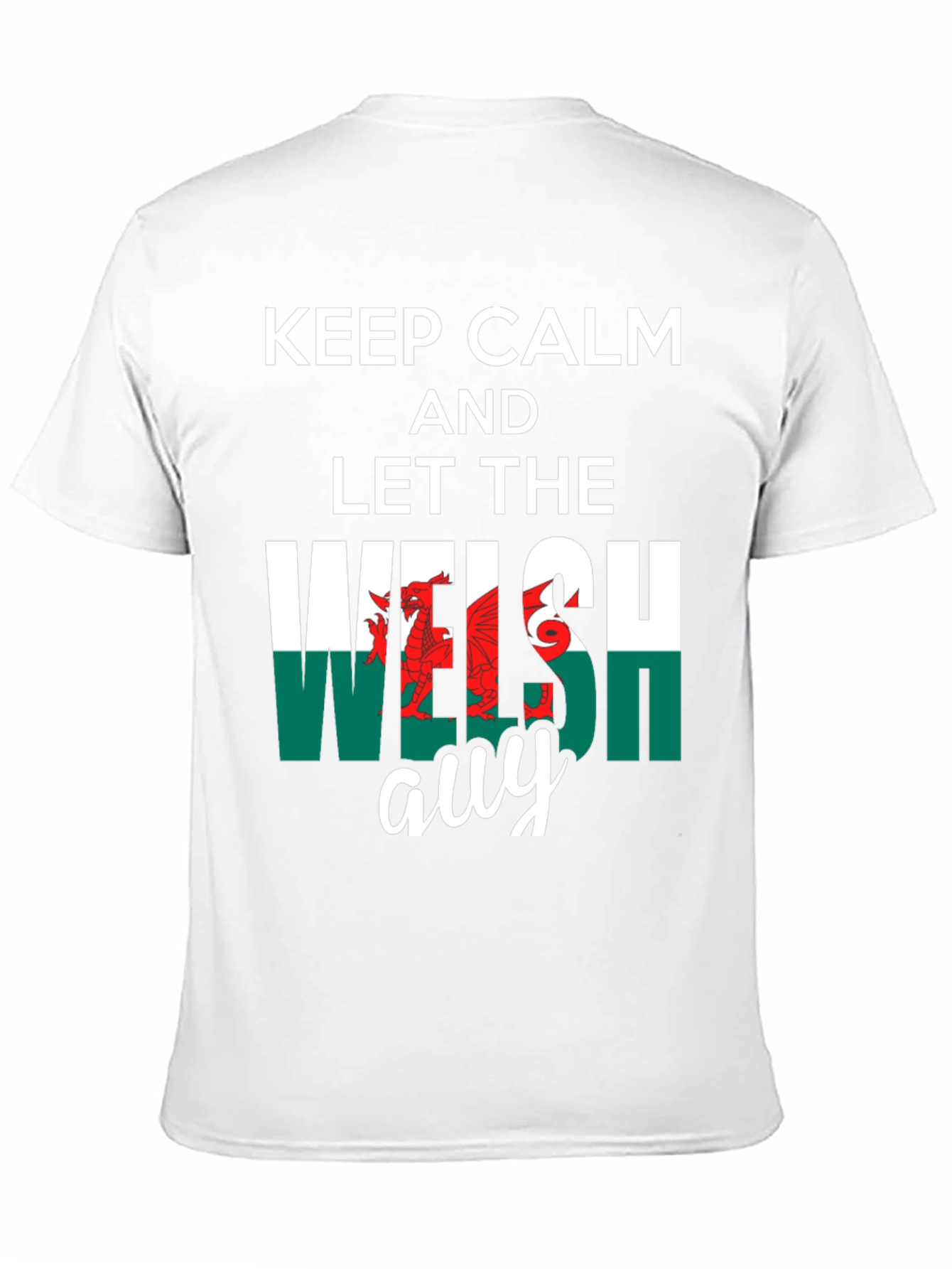 Keep Calm Welsh Guy Black T-Shirt