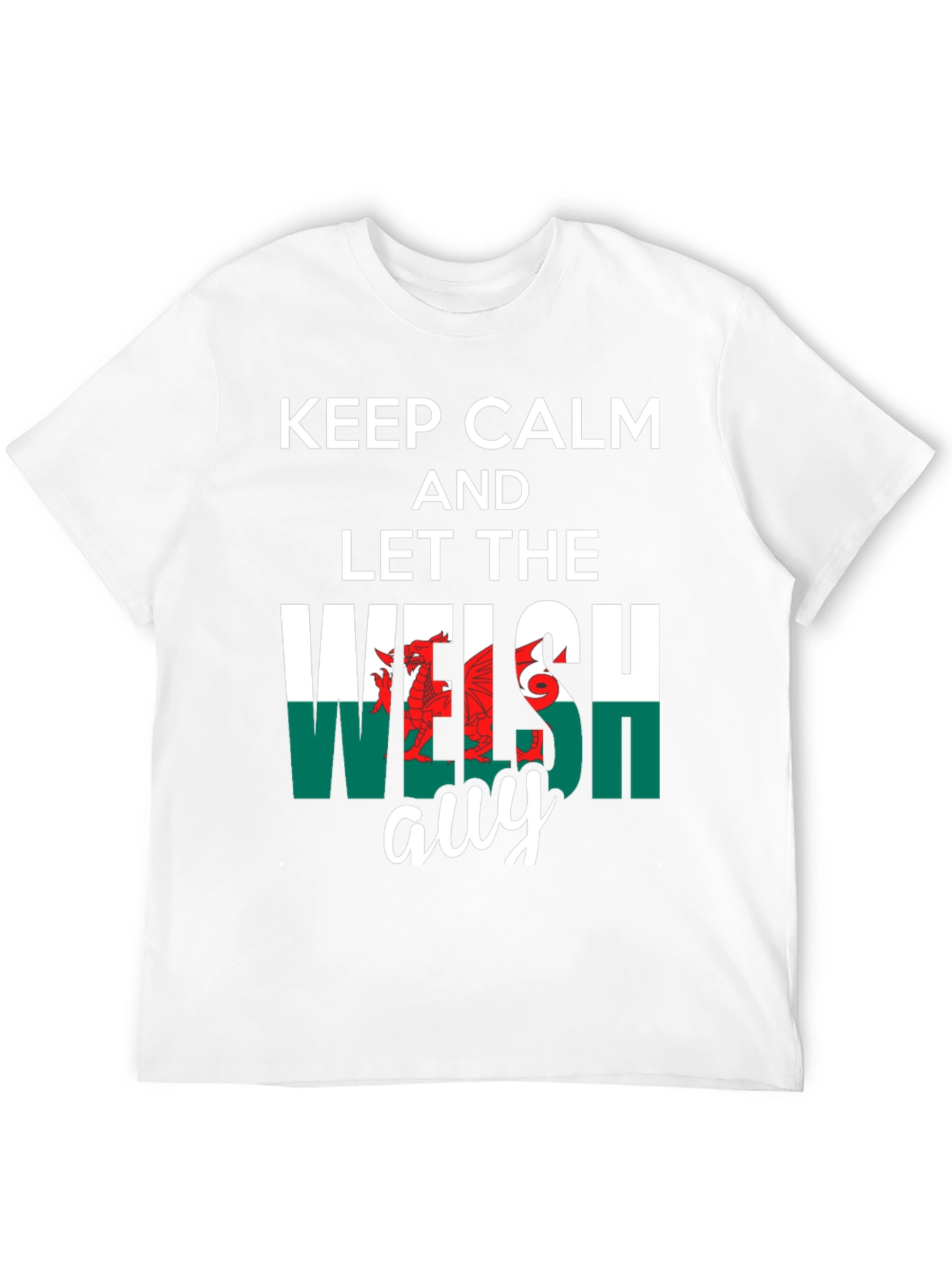 Keep Calm Welsh Guy Black T-Shirt