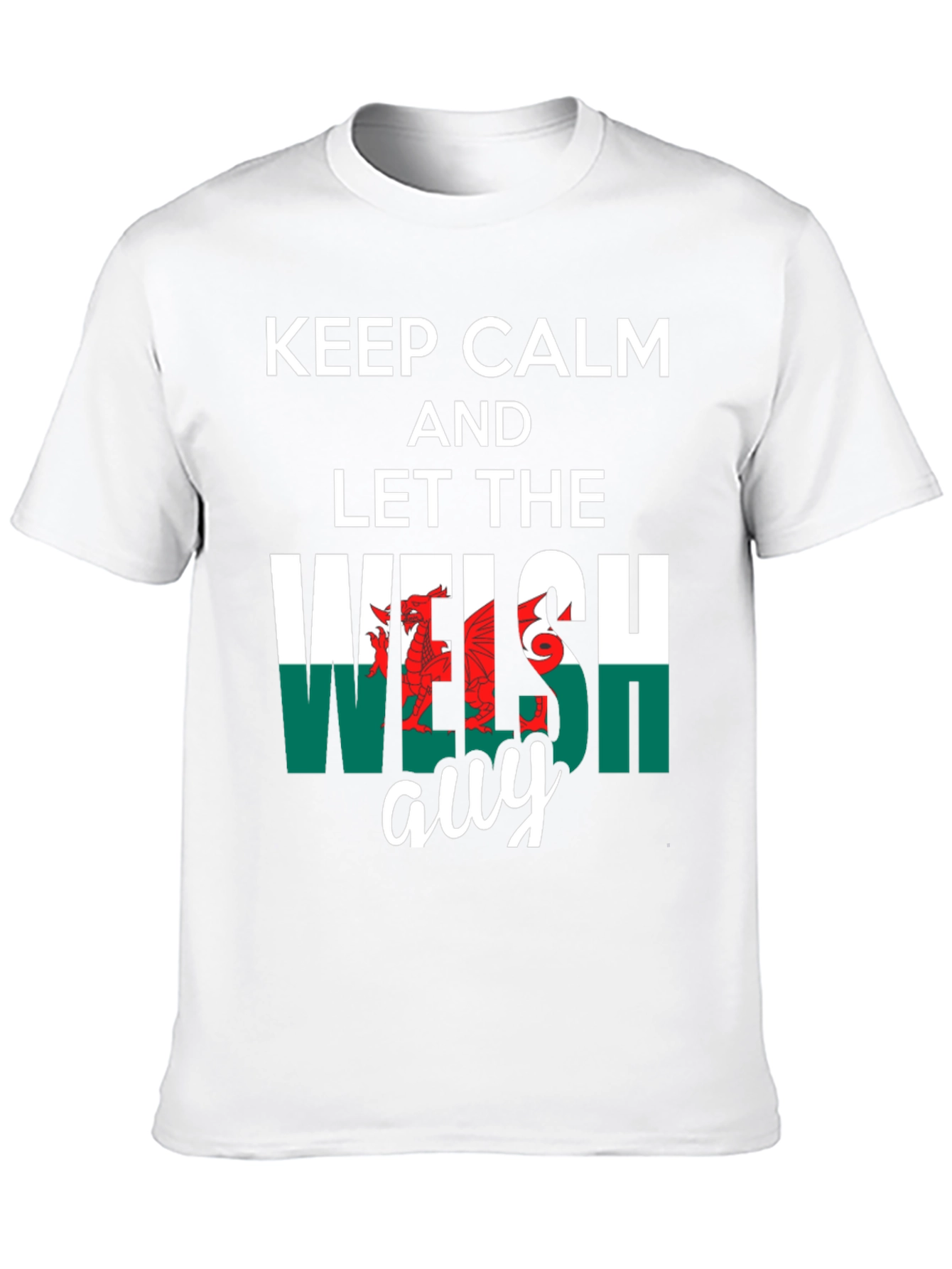 Keep Calm Welsh Guy Black T-Shirt