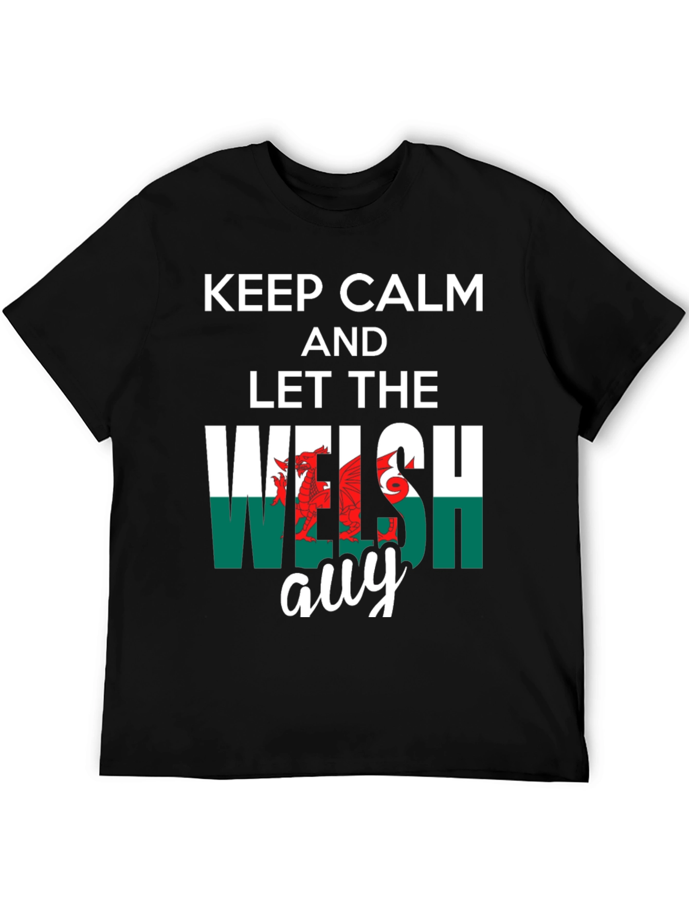 Keep Calm Welsh Guy Black T-Shirt