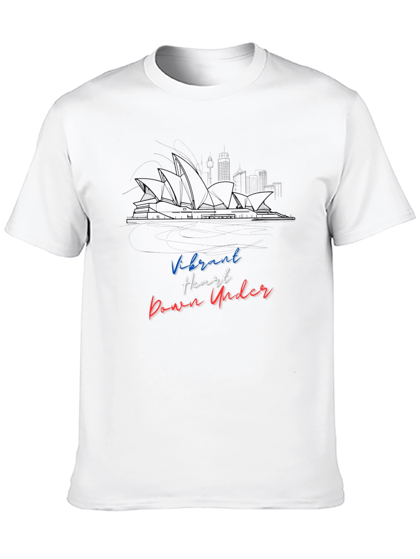 Vibrant Heart Down Under Black T-Shirt