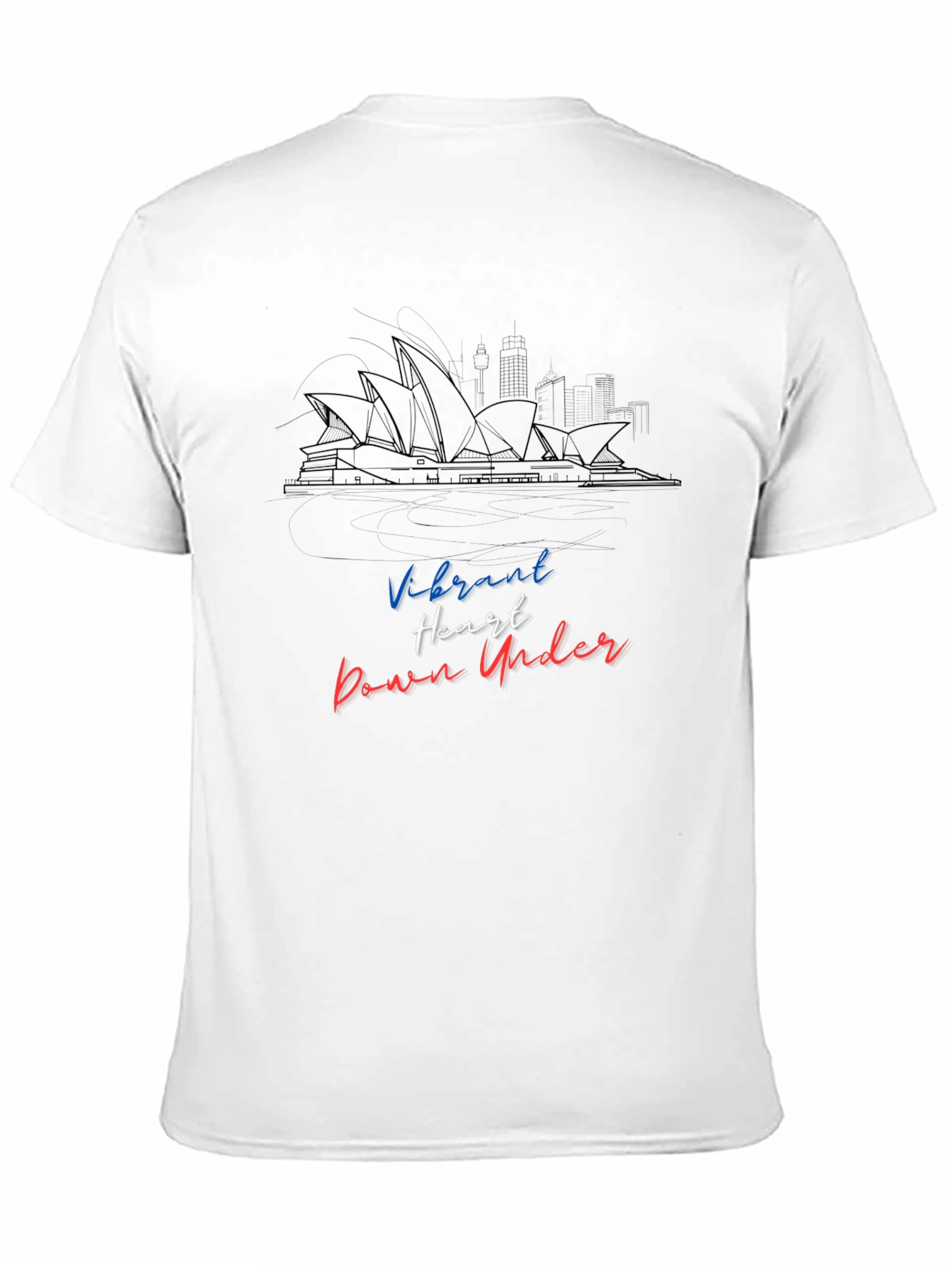 Vibrant Heart Down Under Black T-Shirt