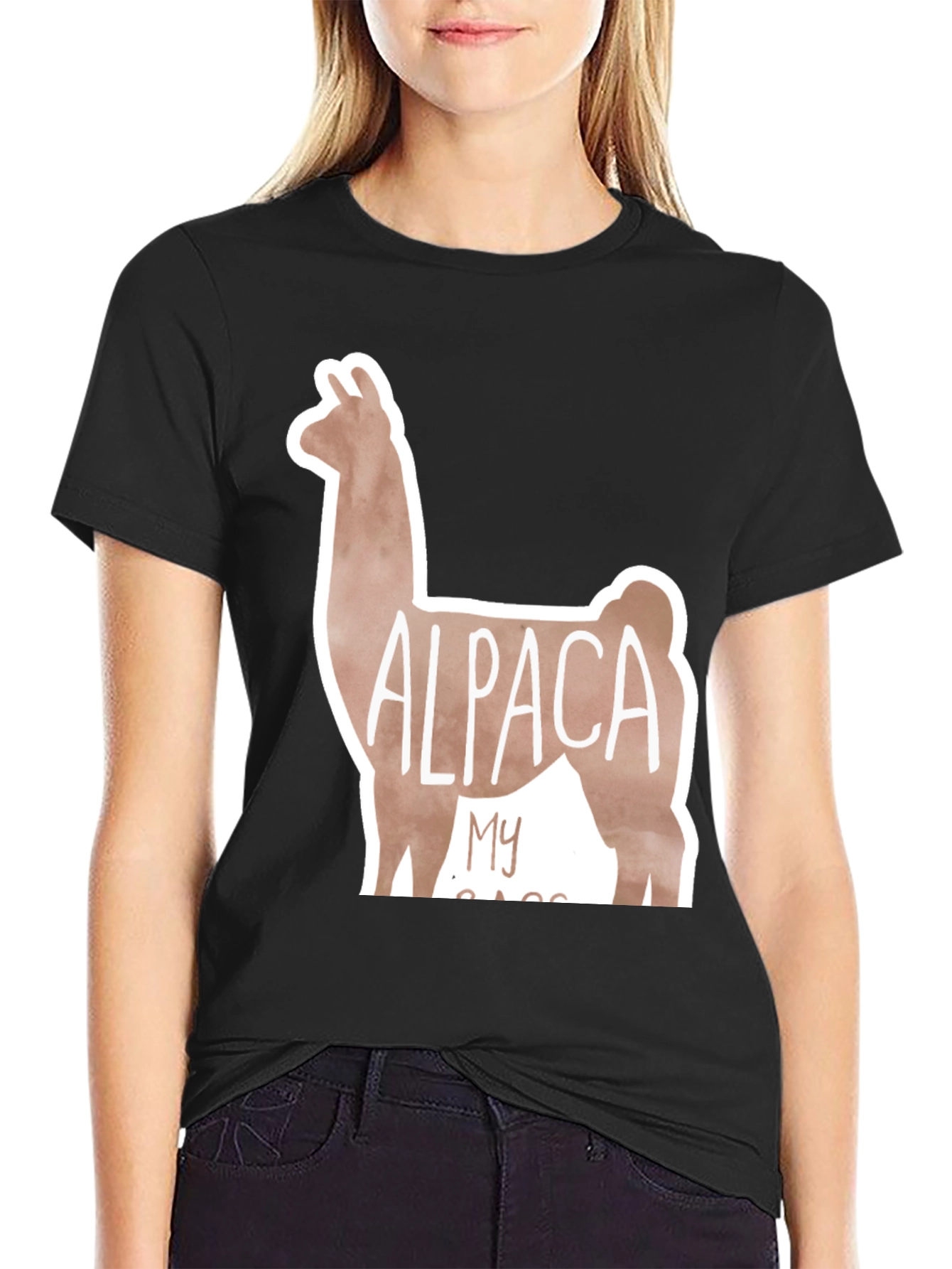 Alpaca My Bags Black Graphic Tee