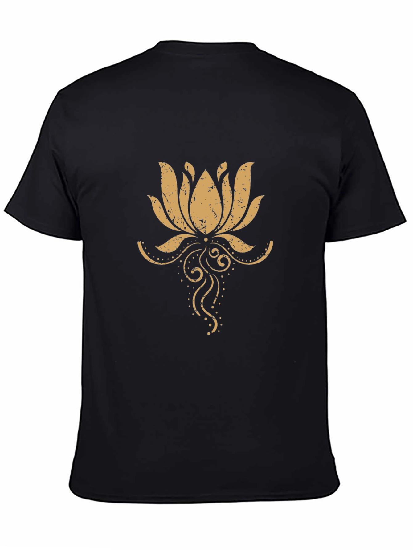 Lotus Flower Graphic Tee - Mens Black T-Shirt