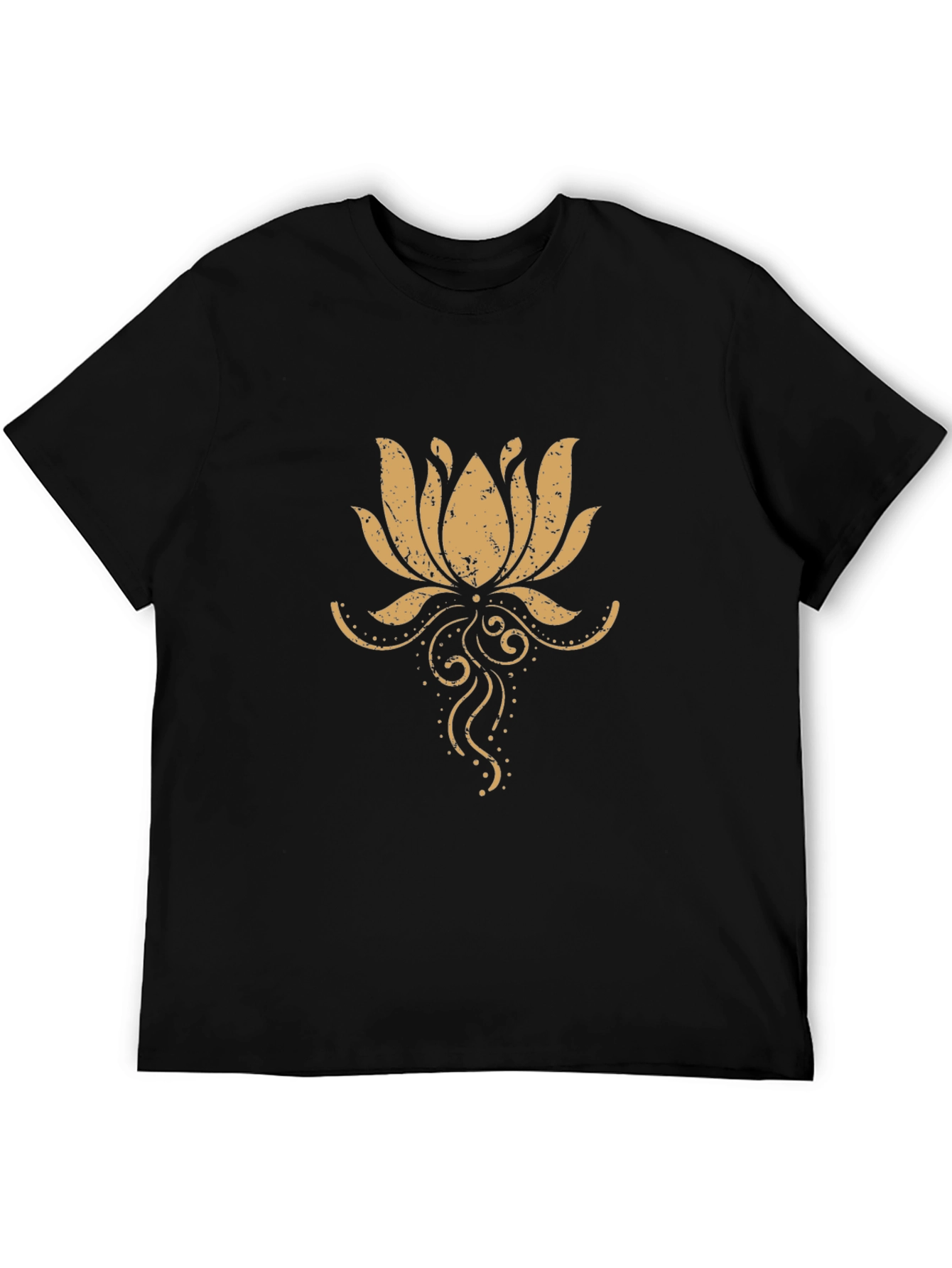 Lotus Flower Graphic Tee - Mens Black T-Shirt