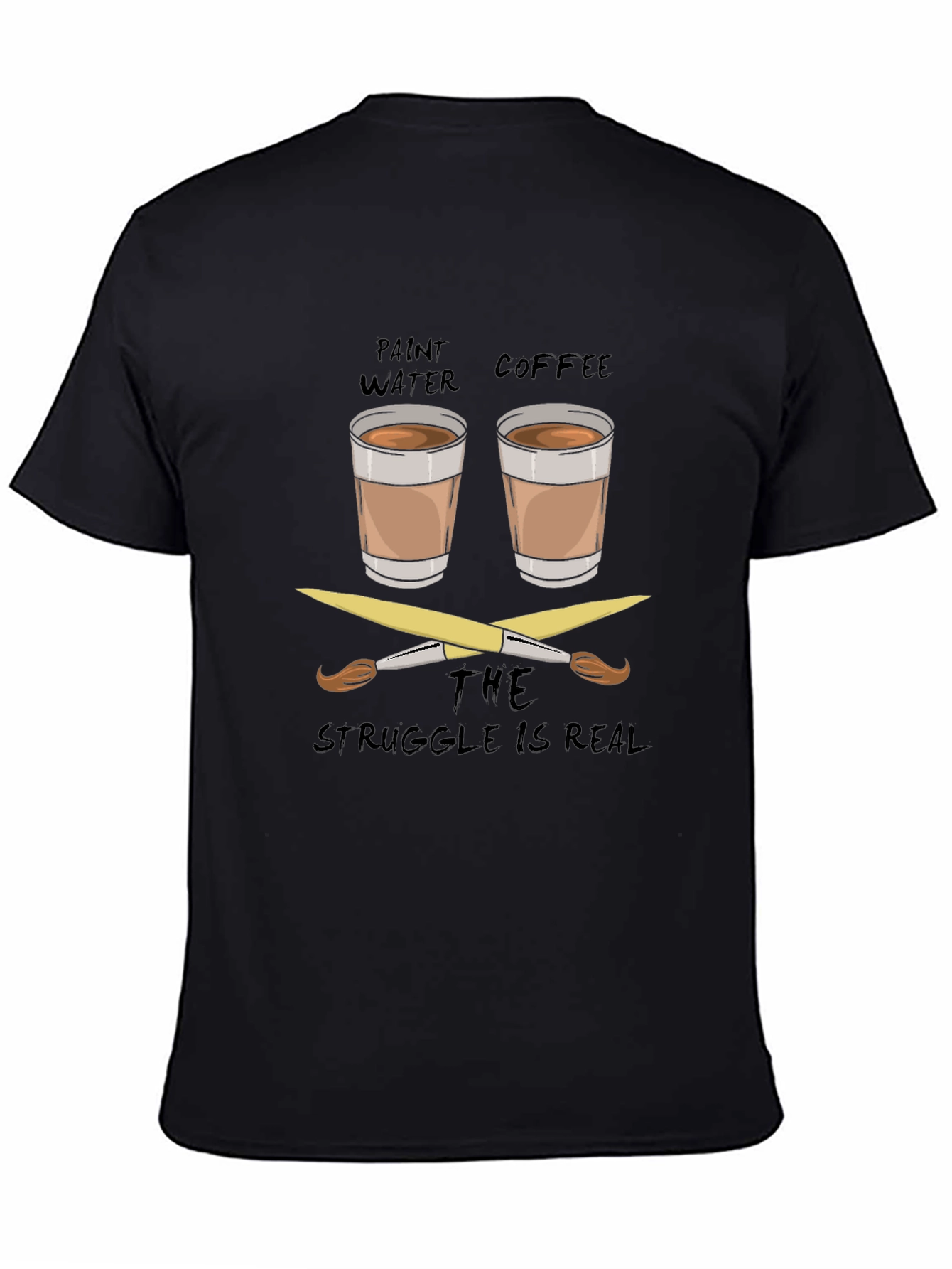 Paint Water Coffee Graphic T-Shirt