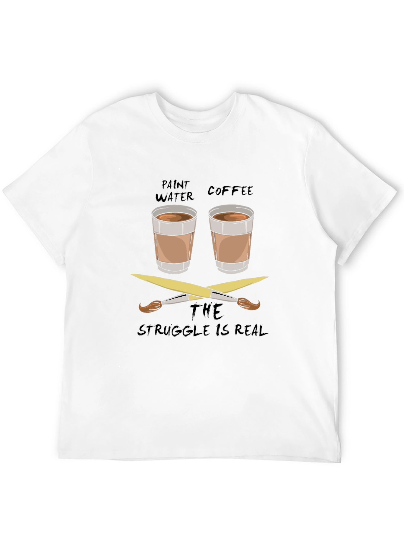 Paint Water Coffee Graphic T-Shirt