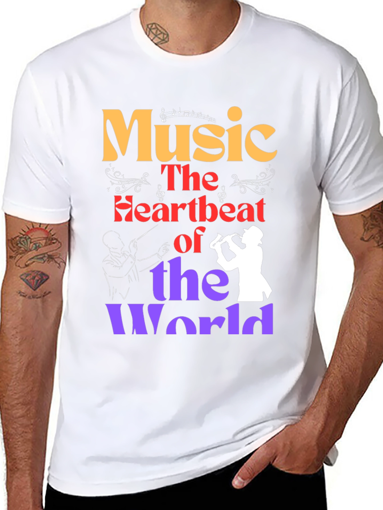 Music is the Heartbeat of the World T-Shirt