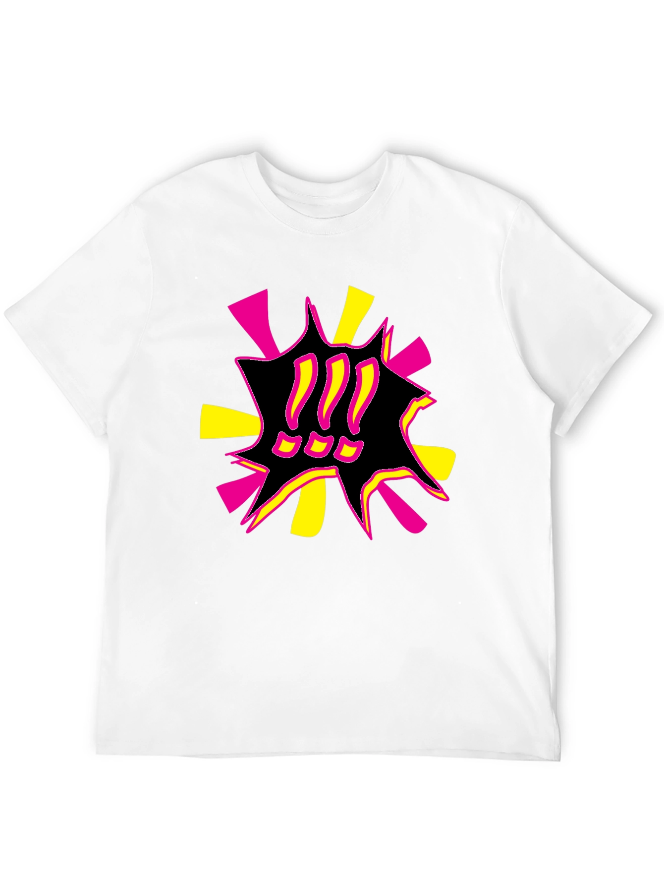 Bold Graphic Print Tee - Black