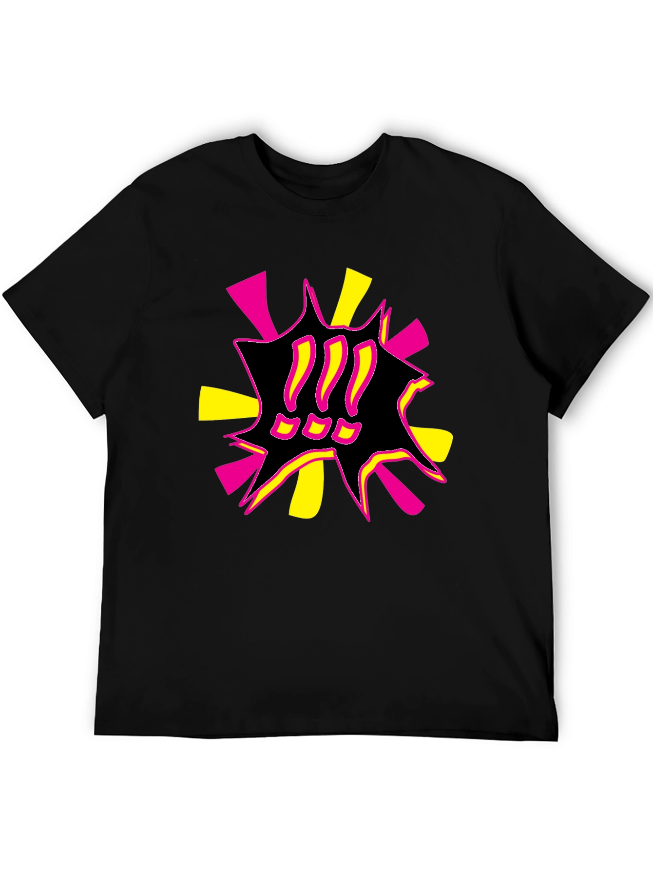 Bold Graphic Print Tee - Black