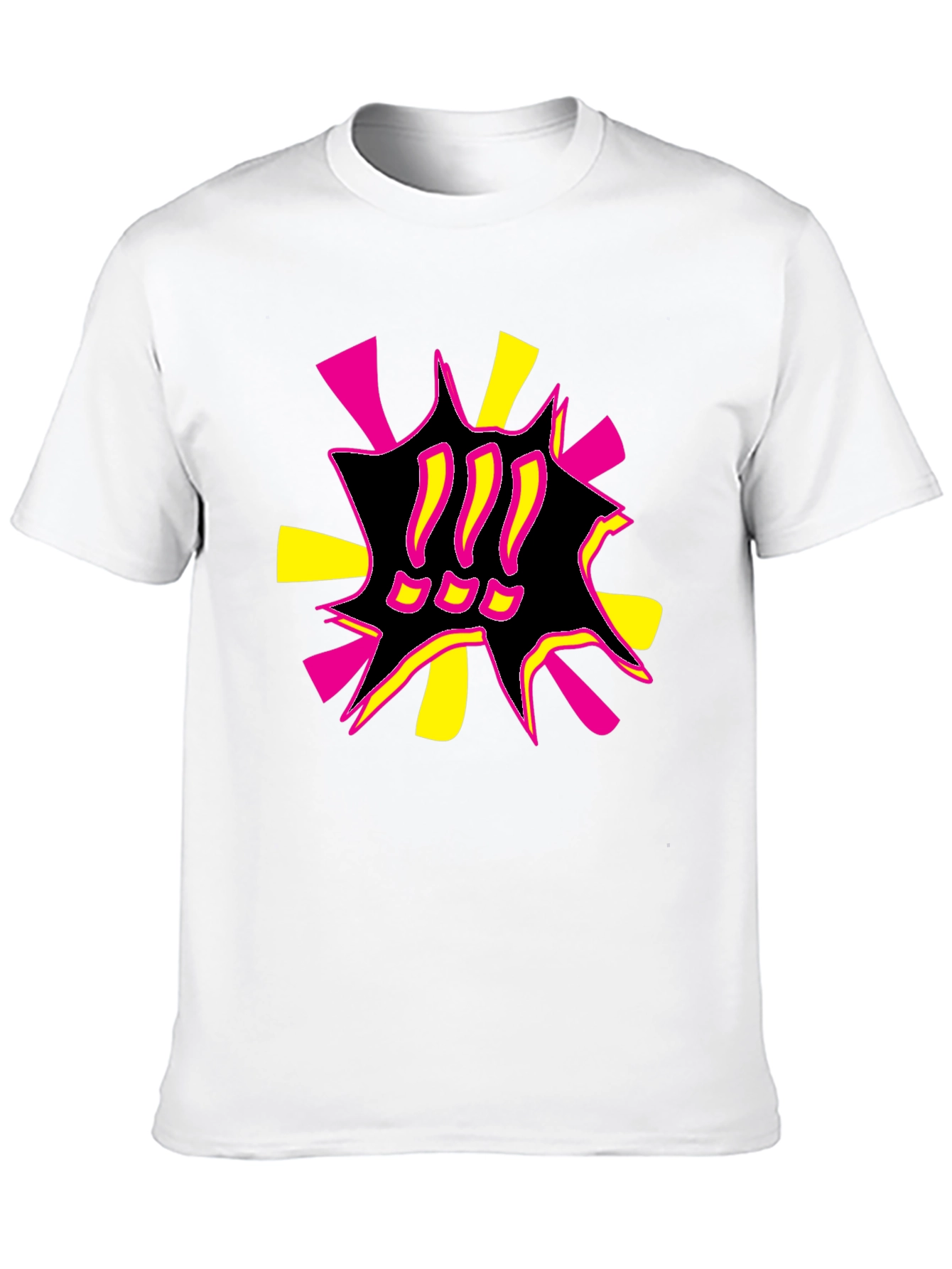 Bold Graphic Print Tee - Black