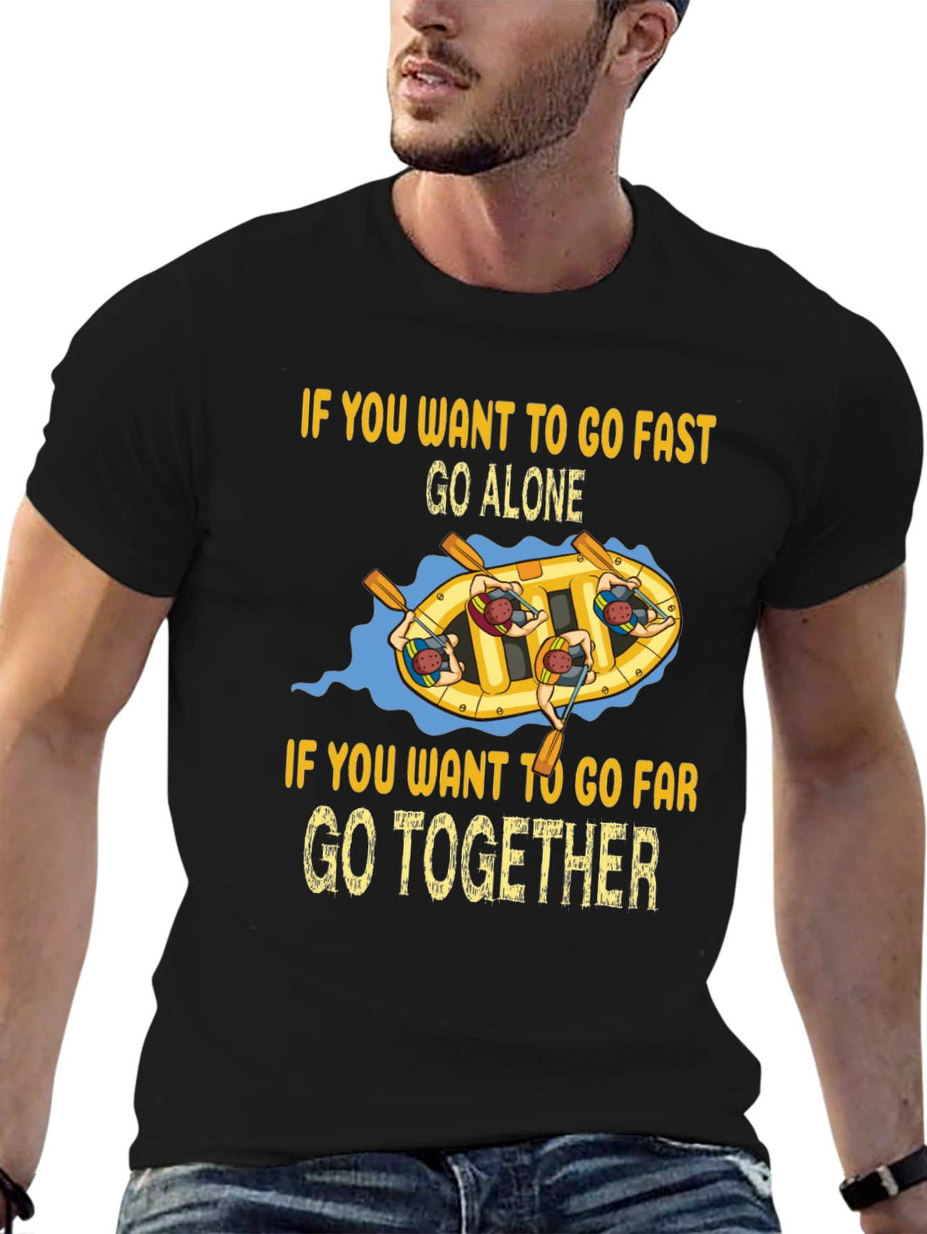 Rafting Teamwork T-Shirt: Go Far Together