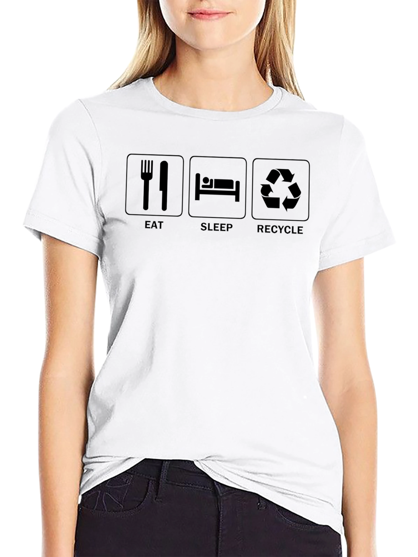 Eat Sleep Recycle Graphic T-Shirt