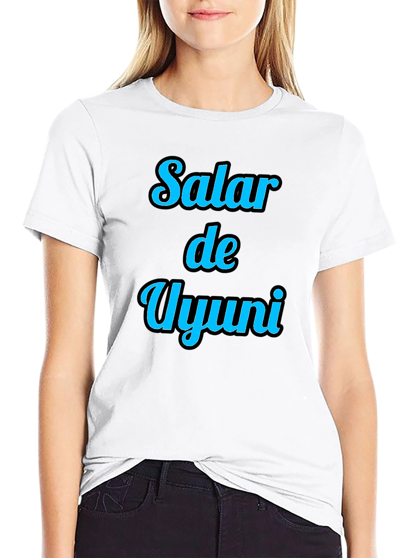 Salar de Uyuni Black Graphic T-Shirt