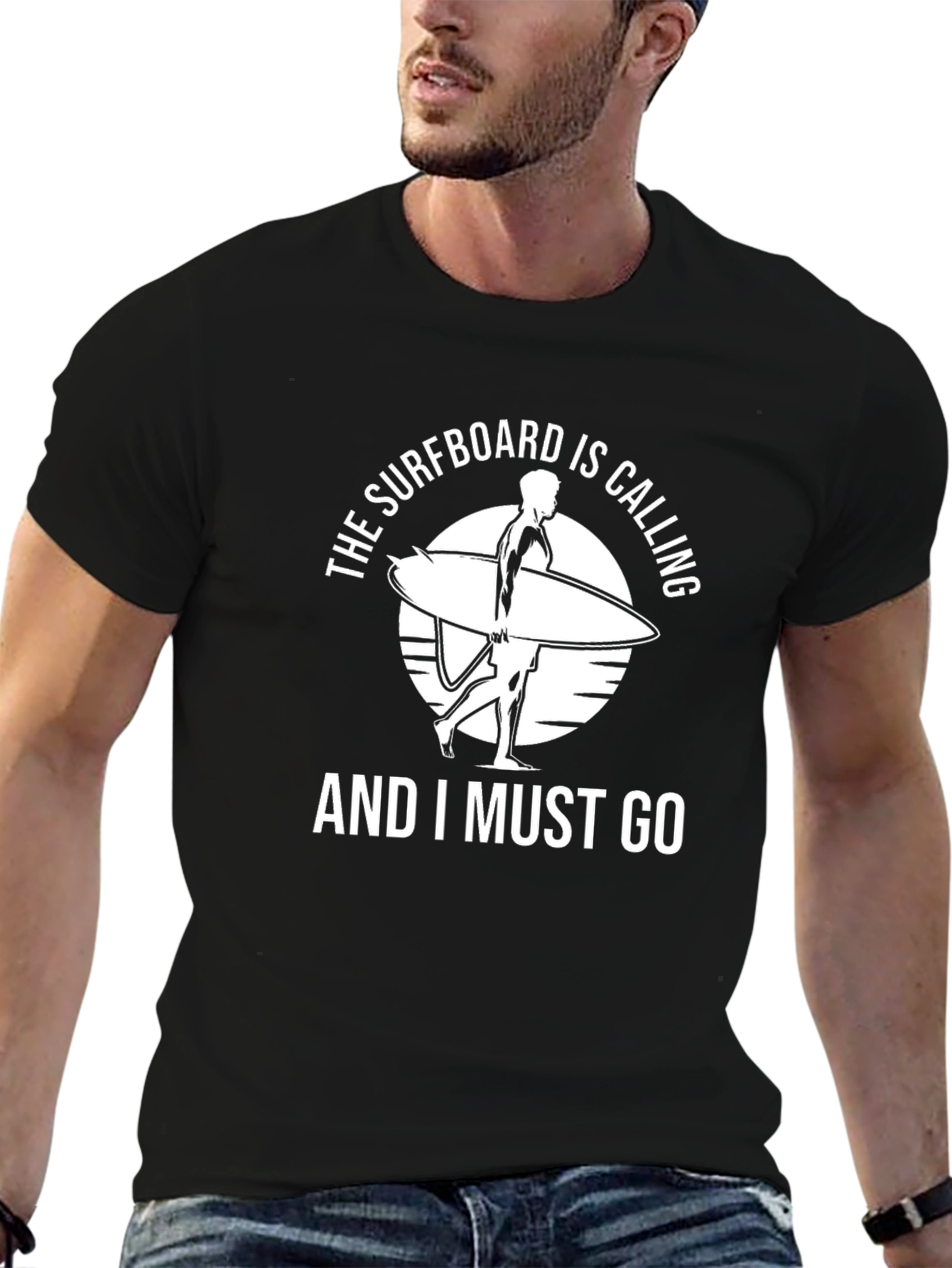 Surfing Graphic T-Shirt - The Surfboard Is Calling
