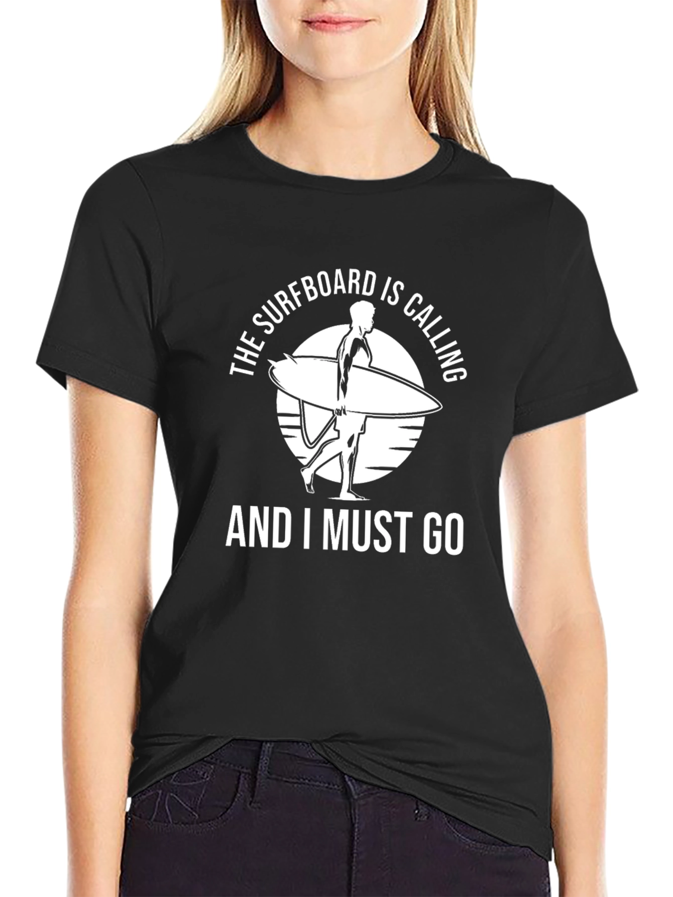 Surfing Graphic T-Shirt - The Surfboard Is Calling
