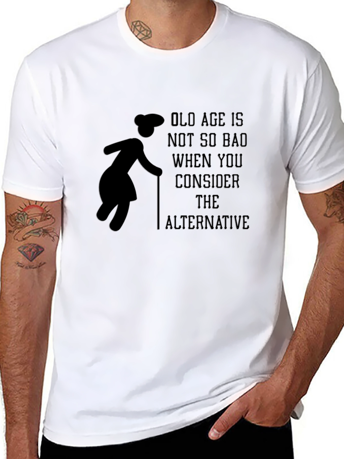 Old Age Humor Graphic T-Shirt