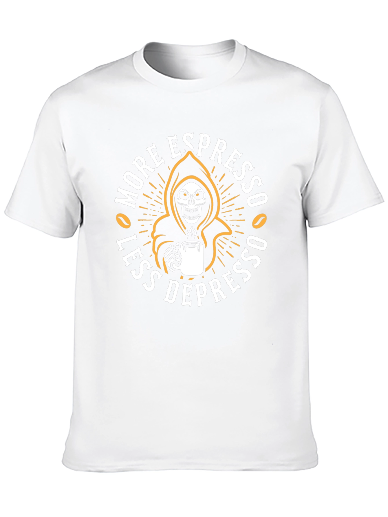 Espresso Grim Reaper Graphic T-Shirt - Coffee Lover Tee
