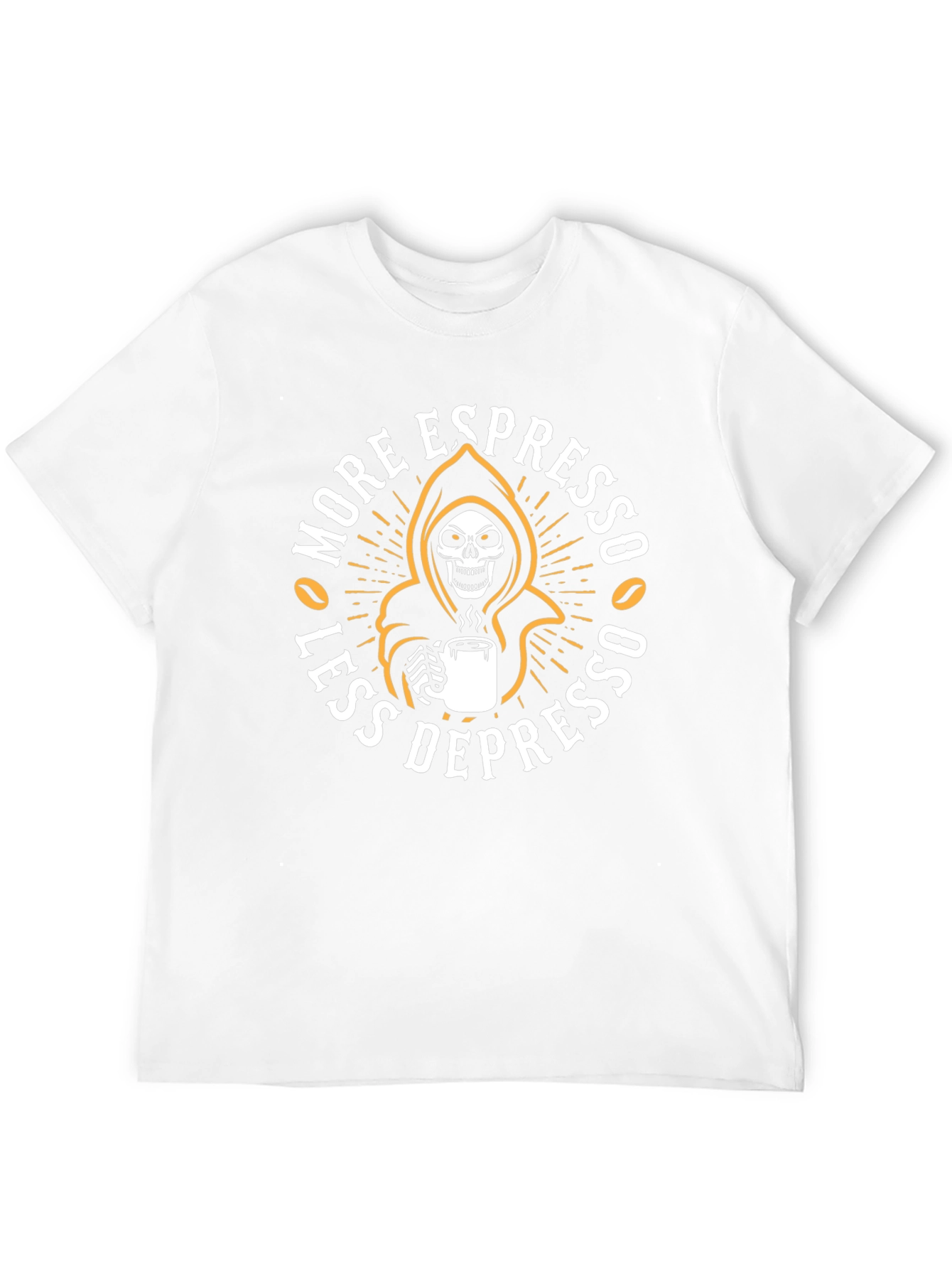 Espresso Grim Reaper Graphic T-Shirt - Coffee Lover Tee