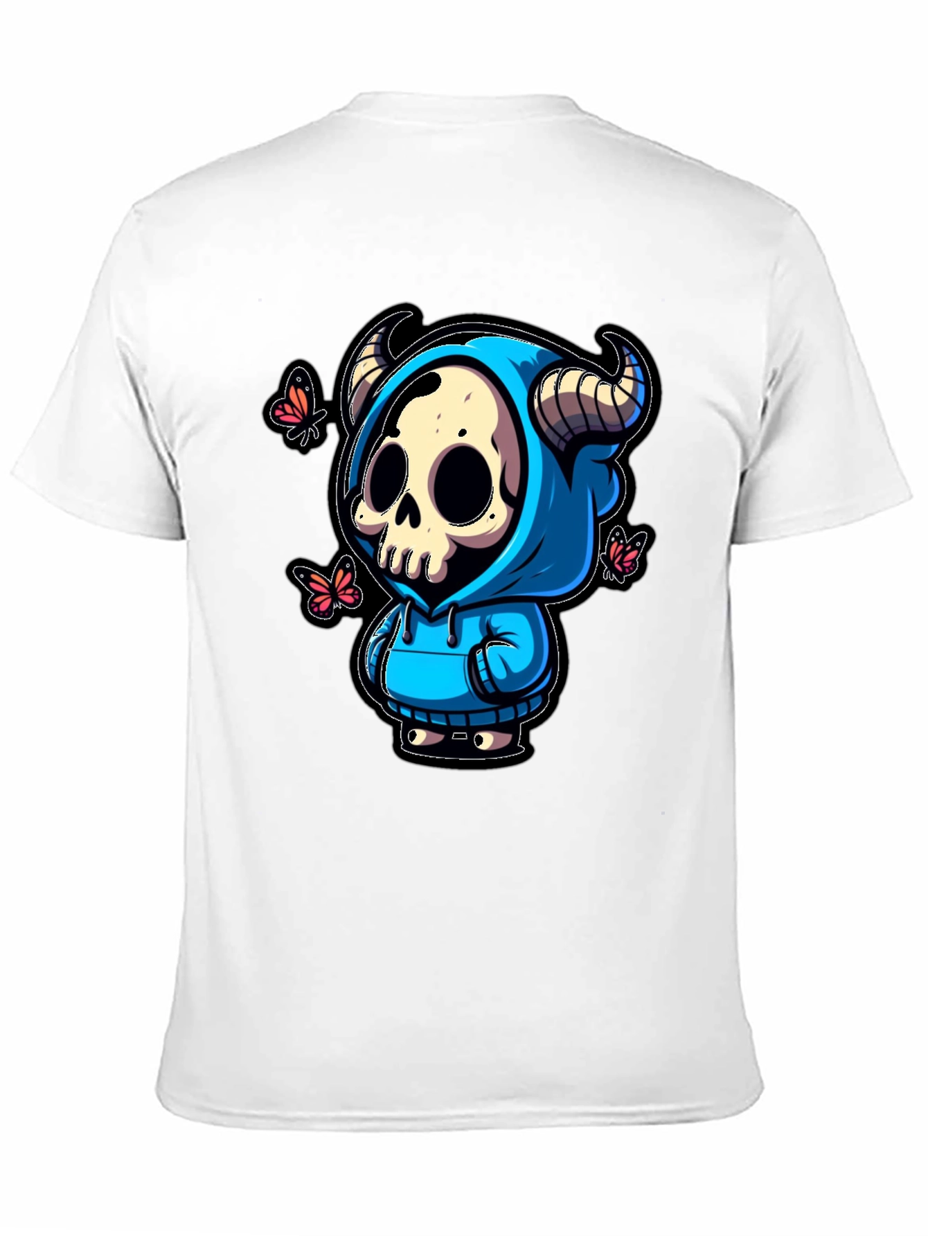 Skull Hoodie T-Shirt - Cute Cartoon Design