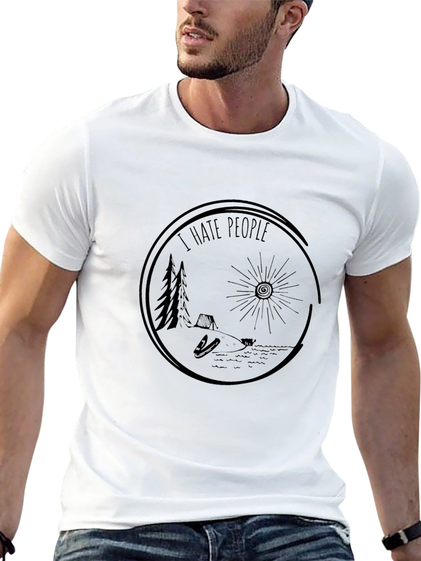 I Hate People Camping Graphic Tee