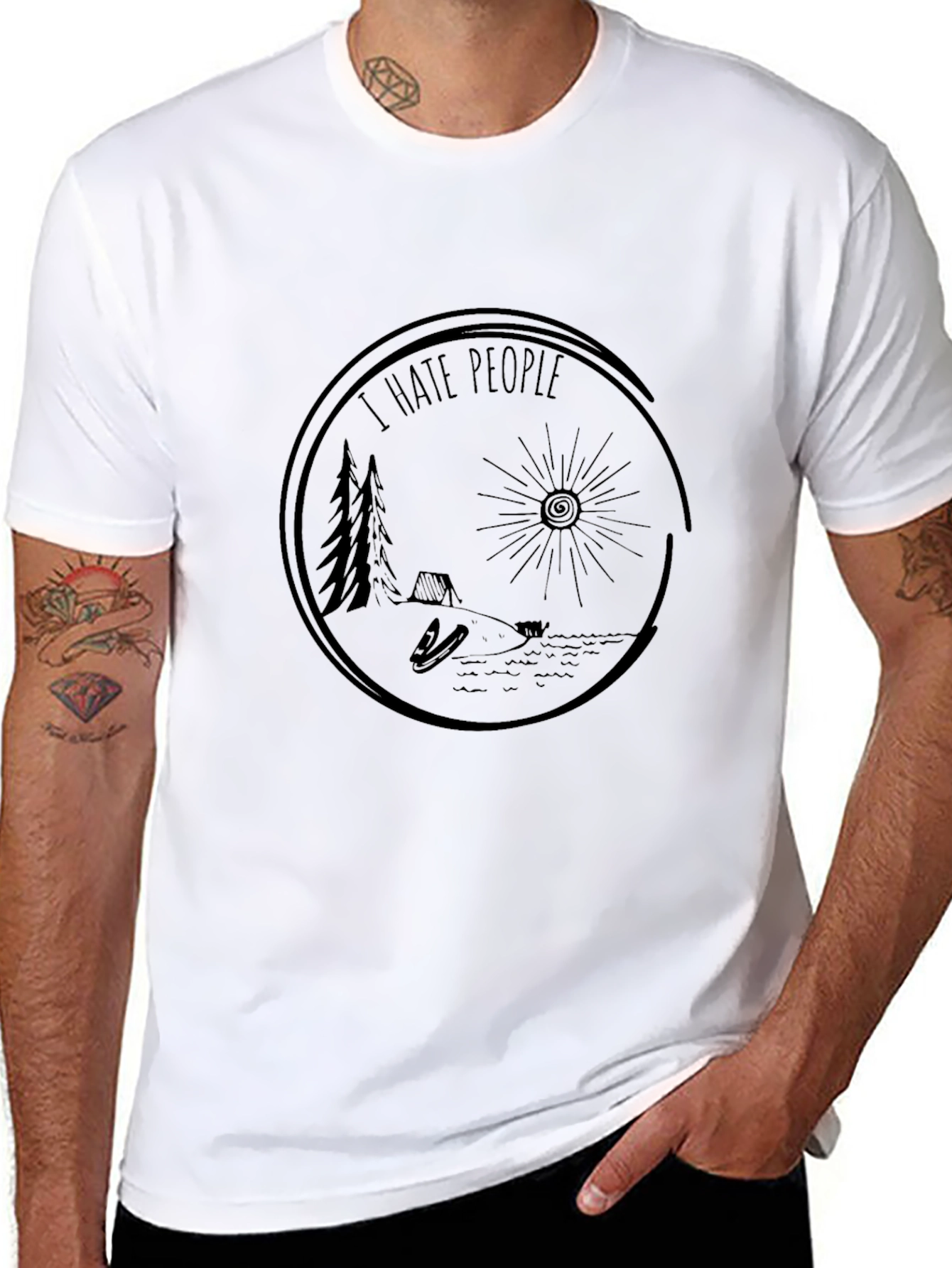 I Hate People Camping Graphic Tee