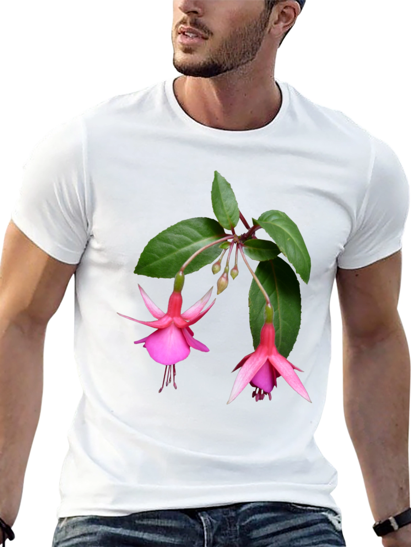 Floral Print Tee - Pink Fuchsia Flower Shirt