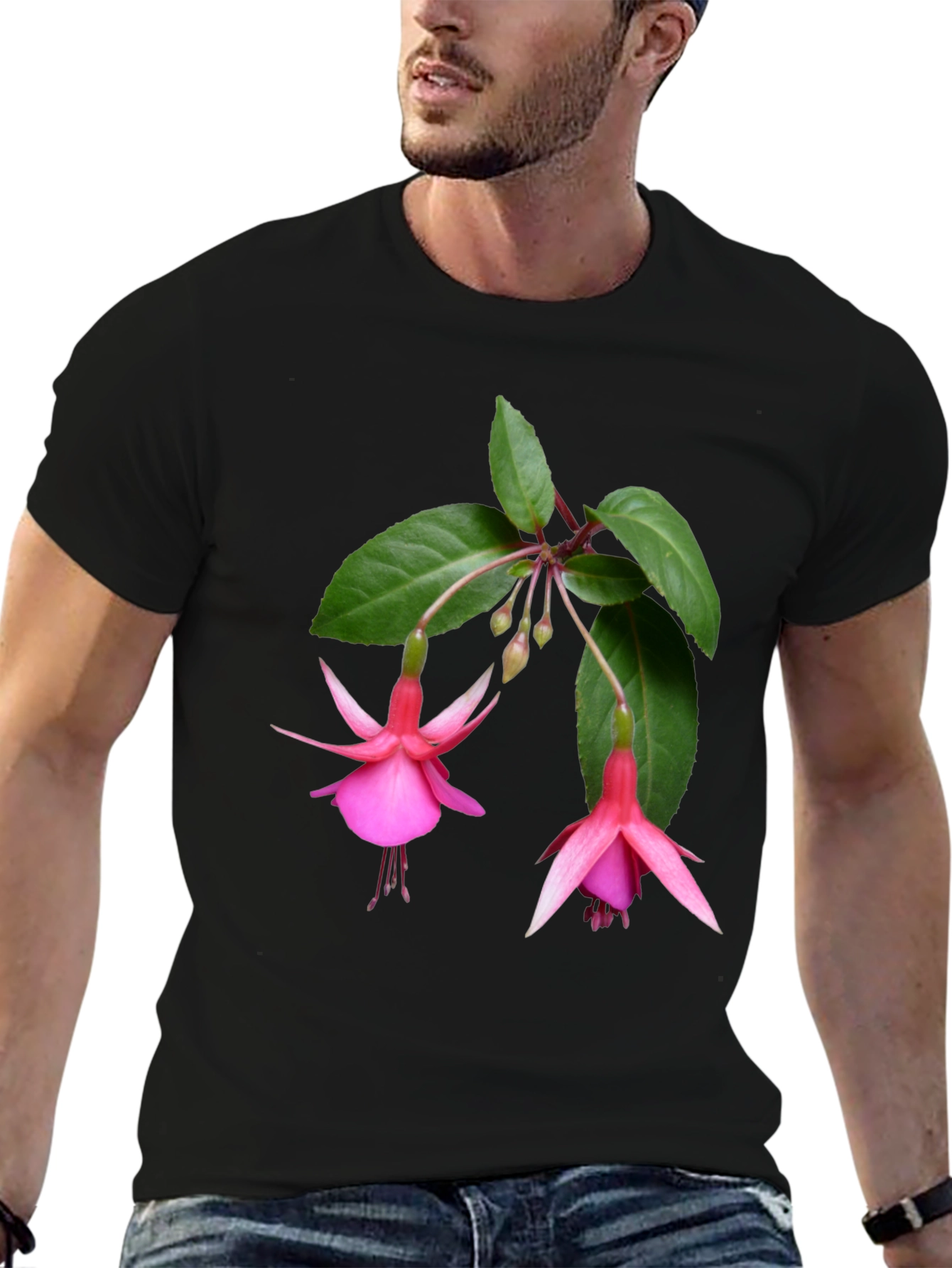 Floral Print Tee - Pink Fuchsia Flower Shirt