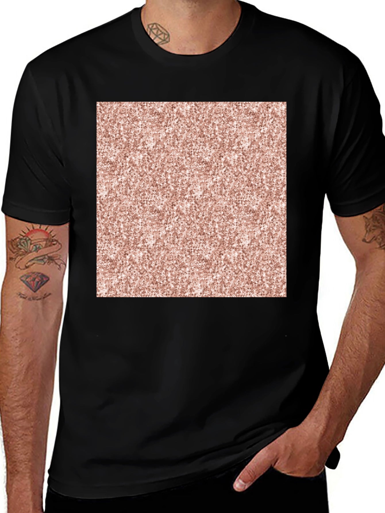 Patterned Graphic Tee - Unique Texture Design