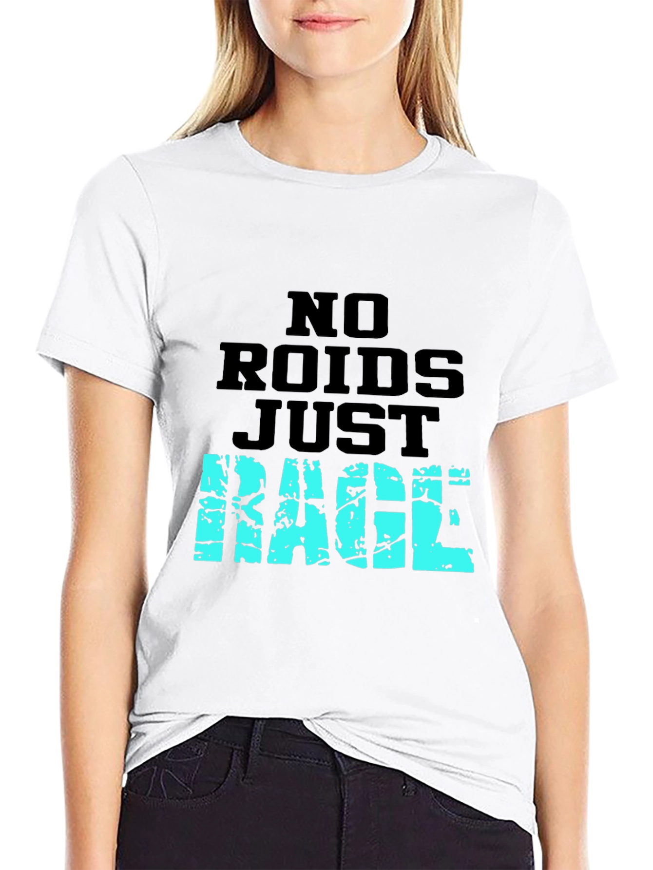No Roids Just Rage T-Shirt - Black