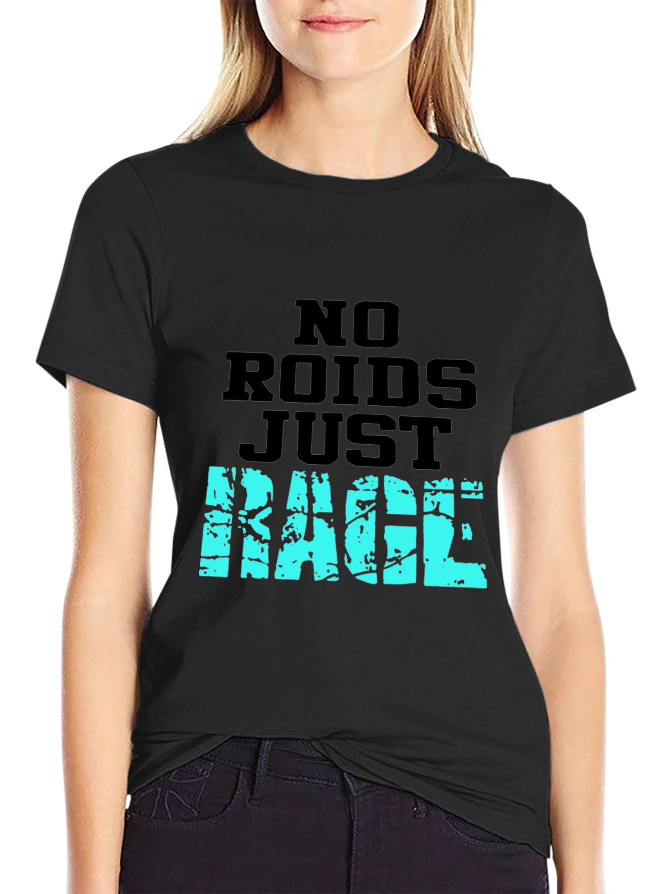 No Roids Just Rage T-Shirt - Black