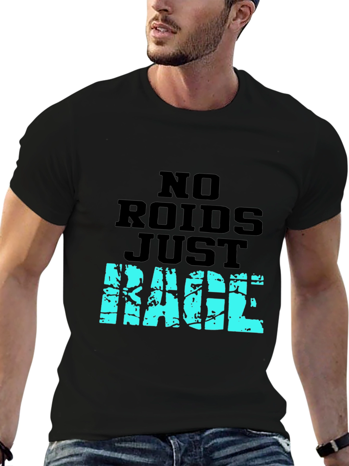 No Roids Just Rage T-Shirt - Black