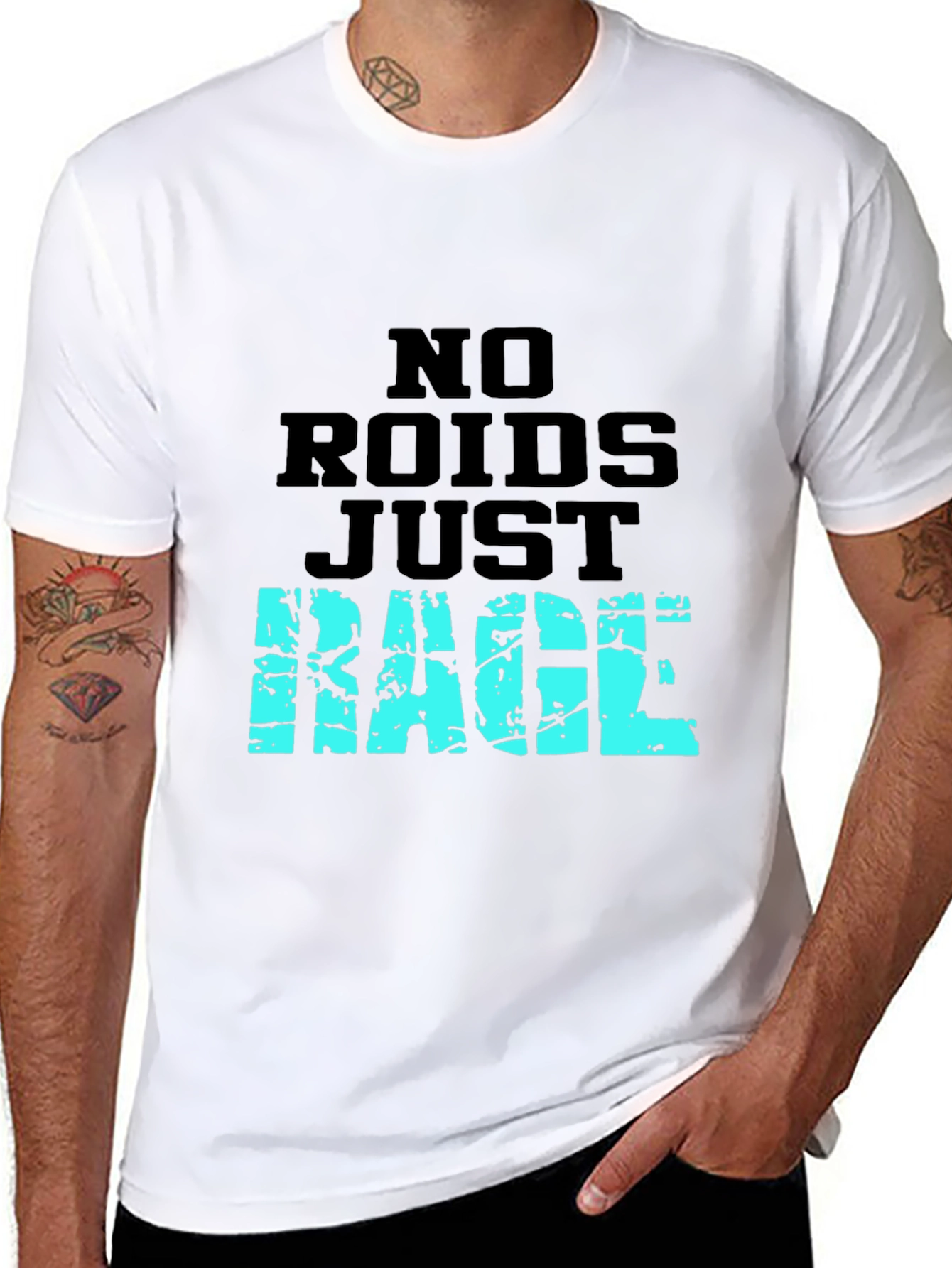 No Roids Just Rage T-Shirt - Black