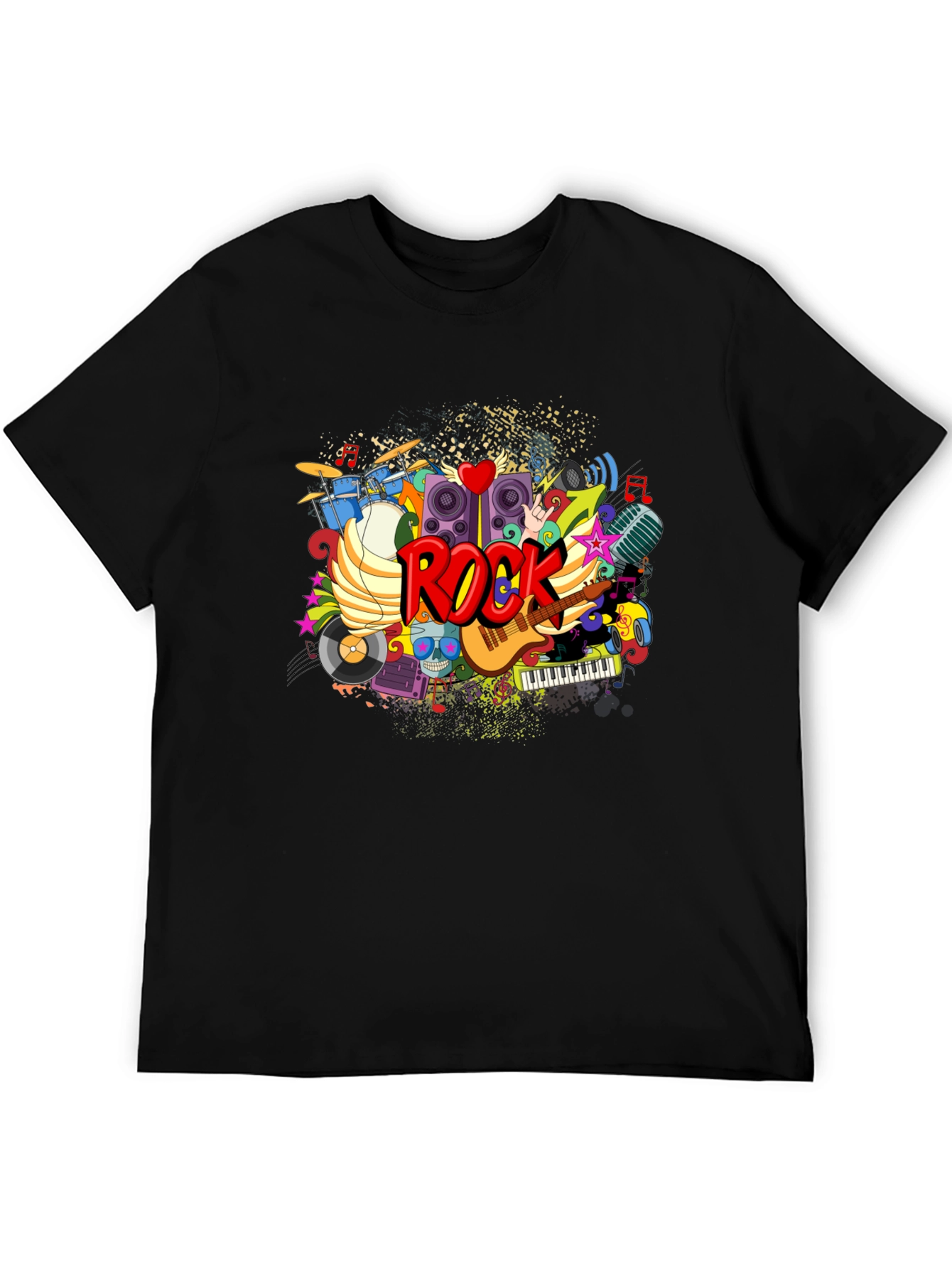 Rock Music Graphic Print T-Shirt