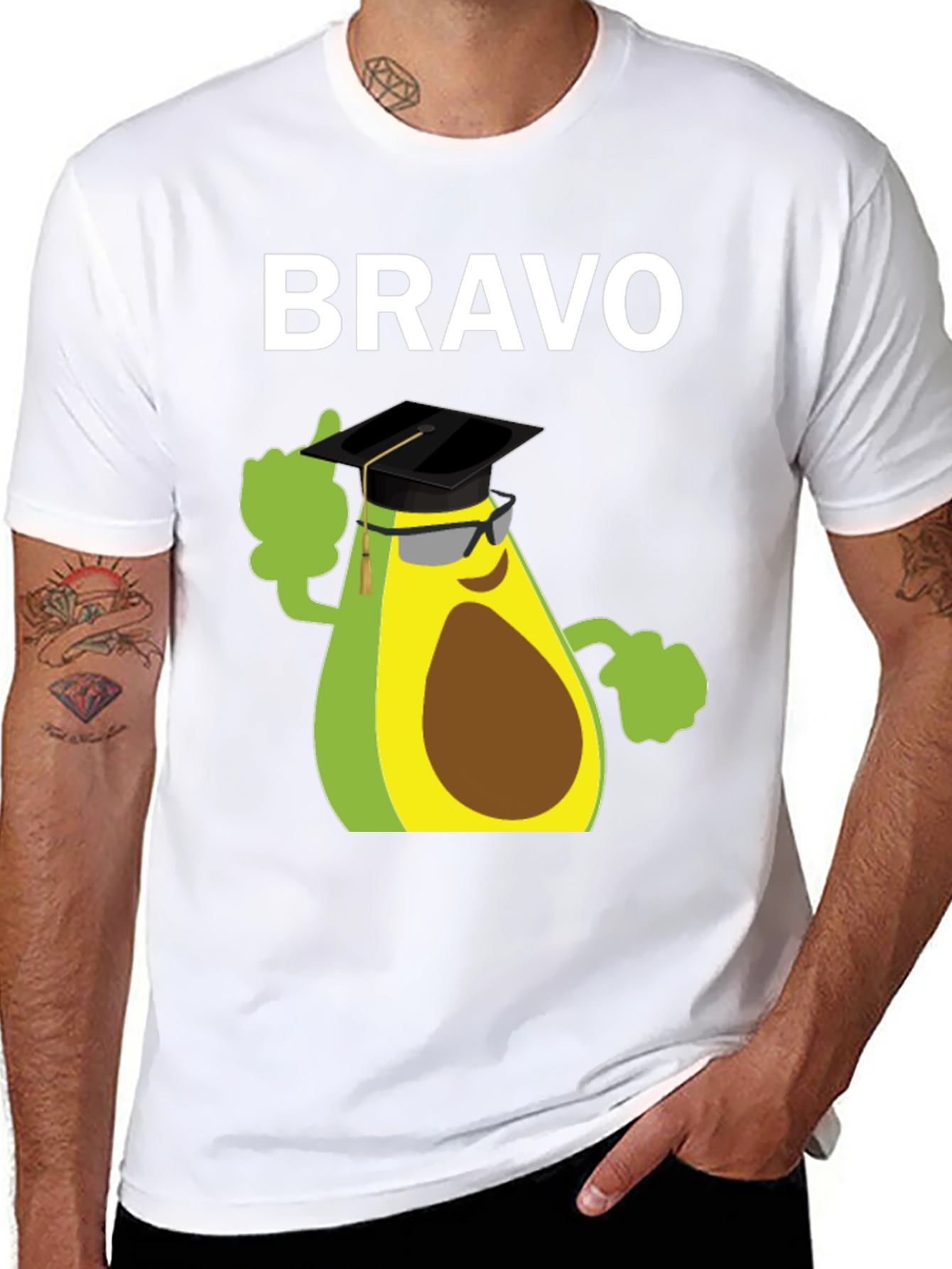 Bravo Avocado Graduation T-Shirt - Funny Grad Tee