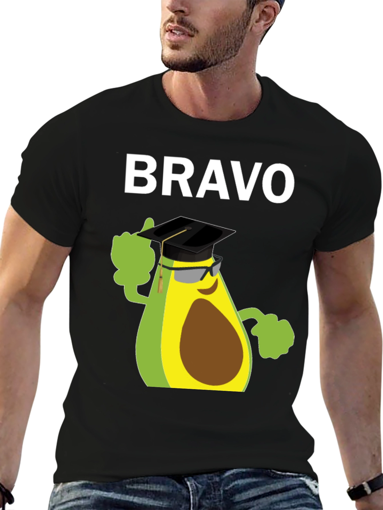 Bravo Avocado Graduation T-Shirt - Funny Grad Tee