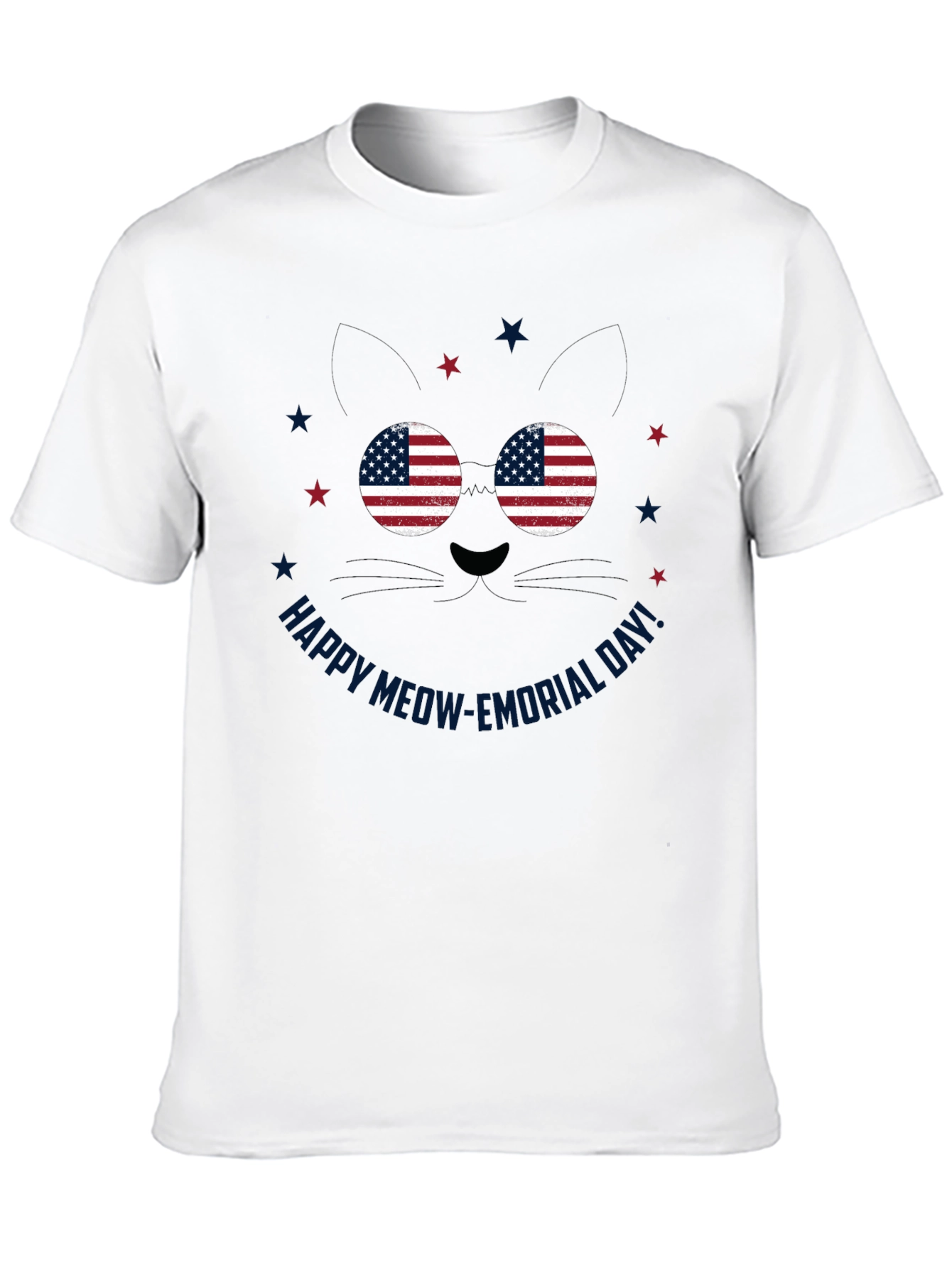 Patriotic Cat T-Shirt: Happy Meow-morial Day!