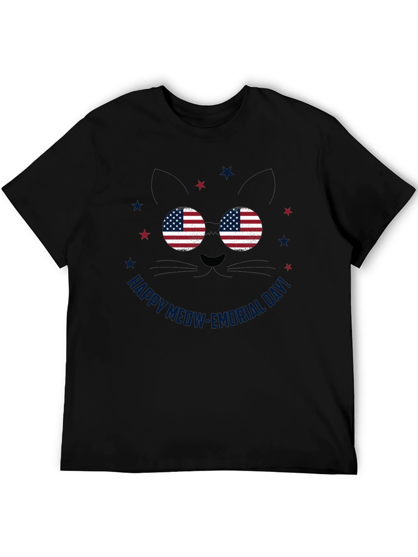 Patriotic Cat T-Shirt: Happy Meow-morial Day!